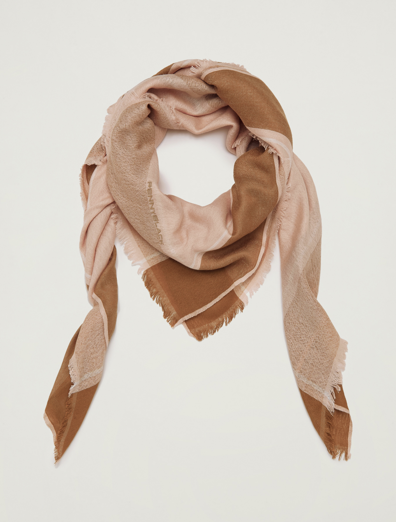 Maxi scarf with contrasting trim, old rose - Pennyblack Maxi scarf with contrasting trim - old rose - pennyblack