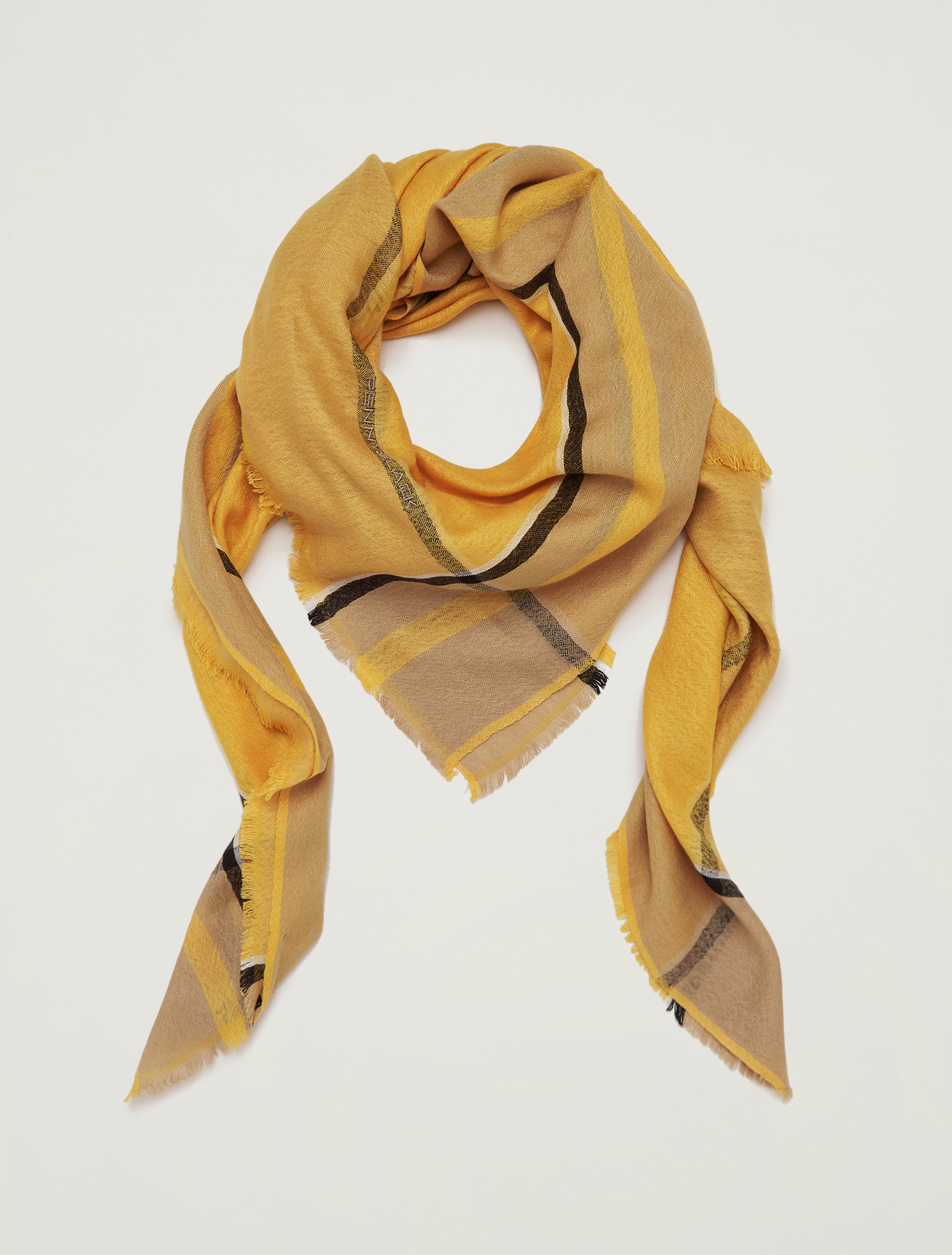Maxi scarf with contrasting trim, orange - Pennyblack Maxi scarf with contrasting trim - orange - pennyblack