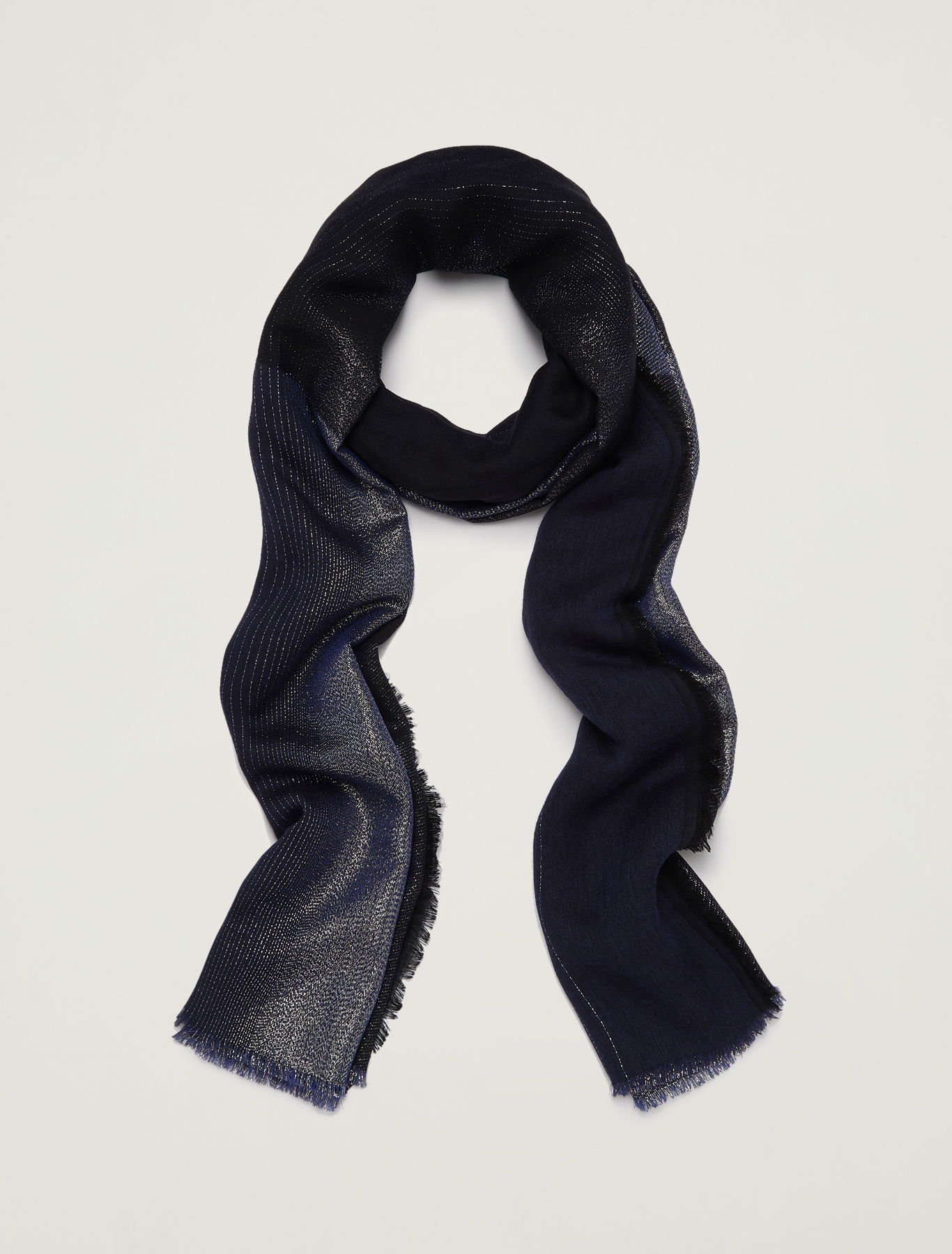 Flowing lamé scarf, navy blue - Pennyblack Flowing lamé scarf - navy blue - pennyblack