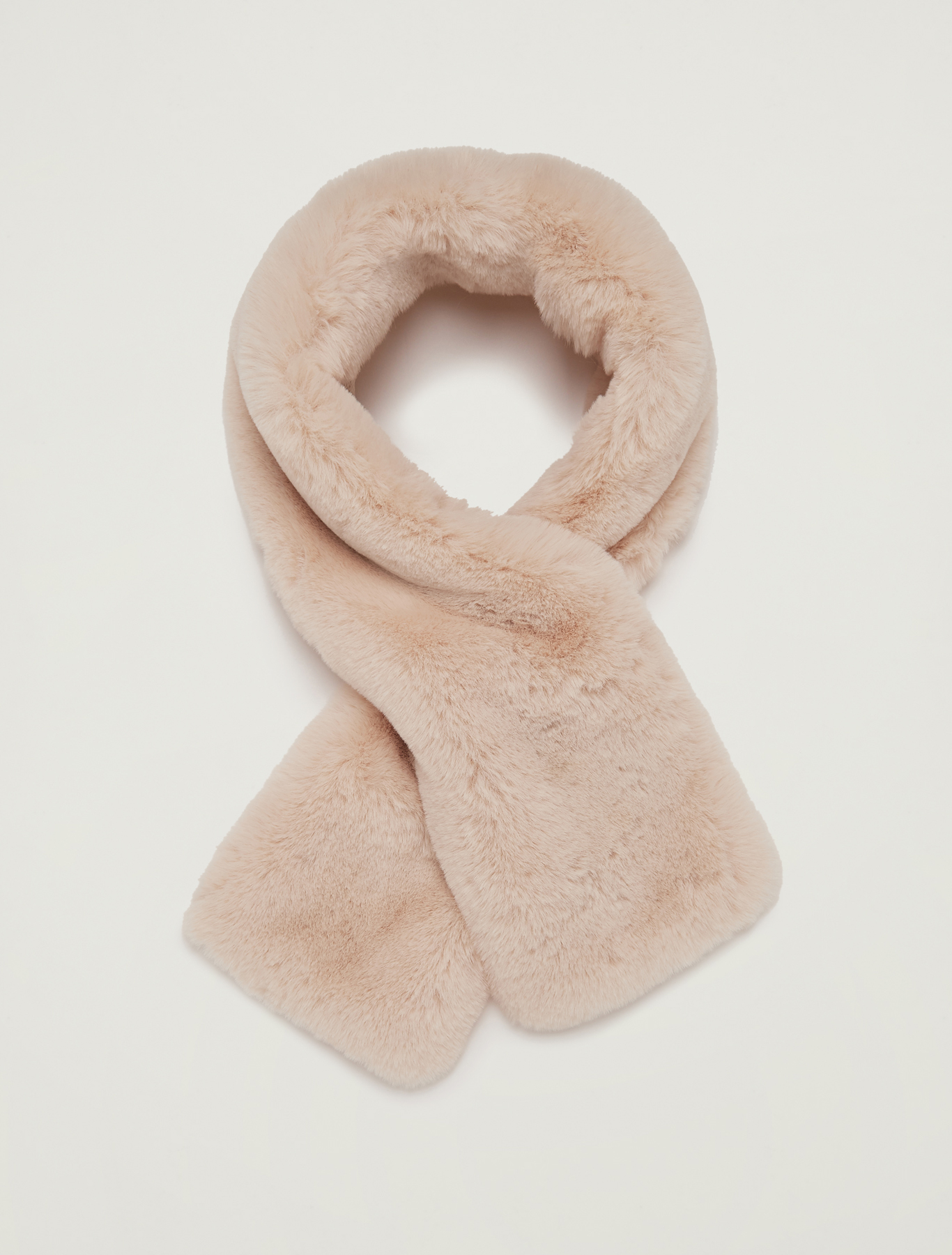 Plush collar with knit, white - Pennyblack Plush collar with knit - white - pennyblack