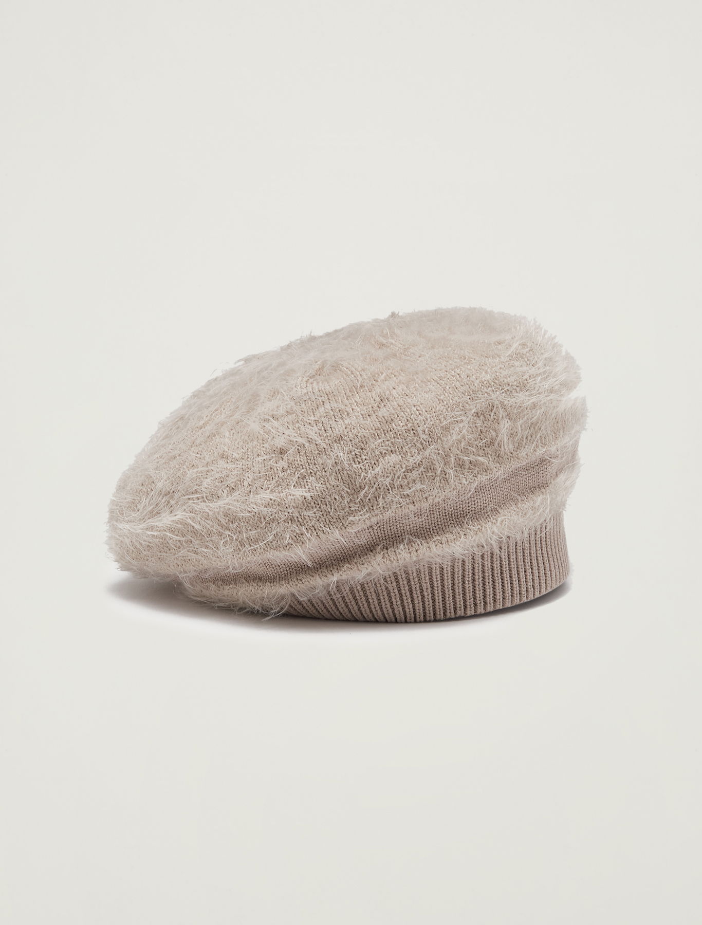 Plush knit beret, light grey - Pennyblack Plush knit beret - light grey - pennyblack