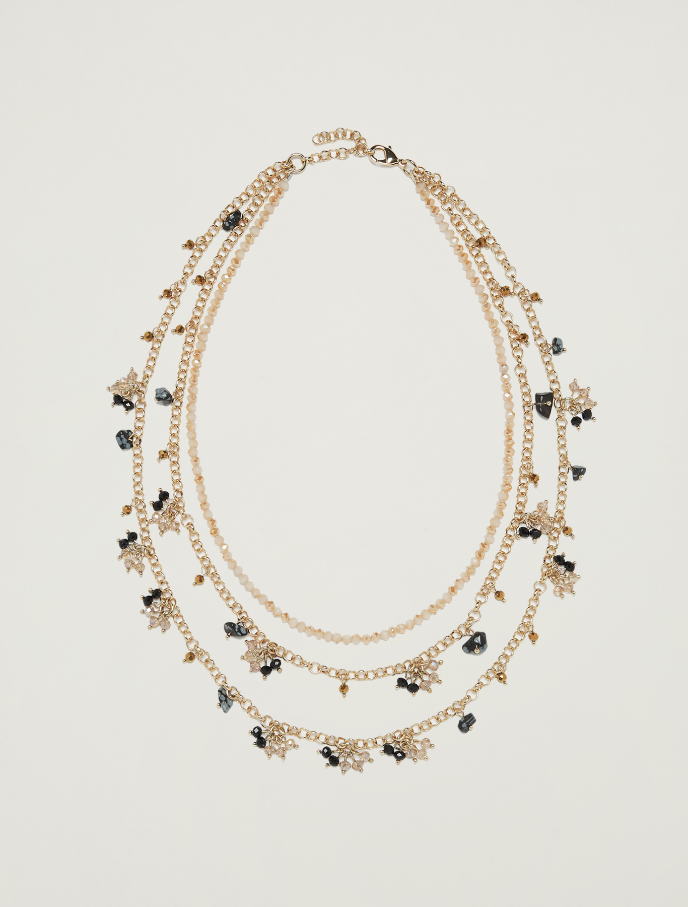 Clustered stone necklace, black - Pennyblack Clustered stone necklace - black - pennyblack
