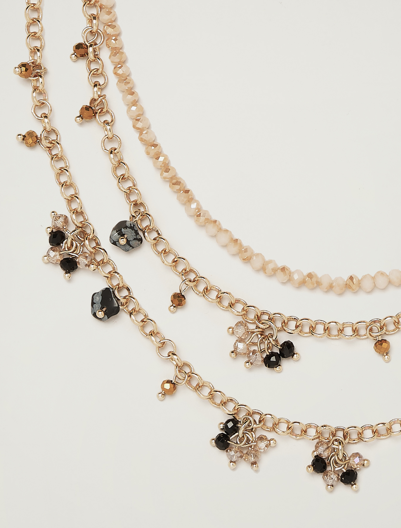 Clustered stone necklace, black - Pennyblack Clustered stone necklace - black - pennyblack