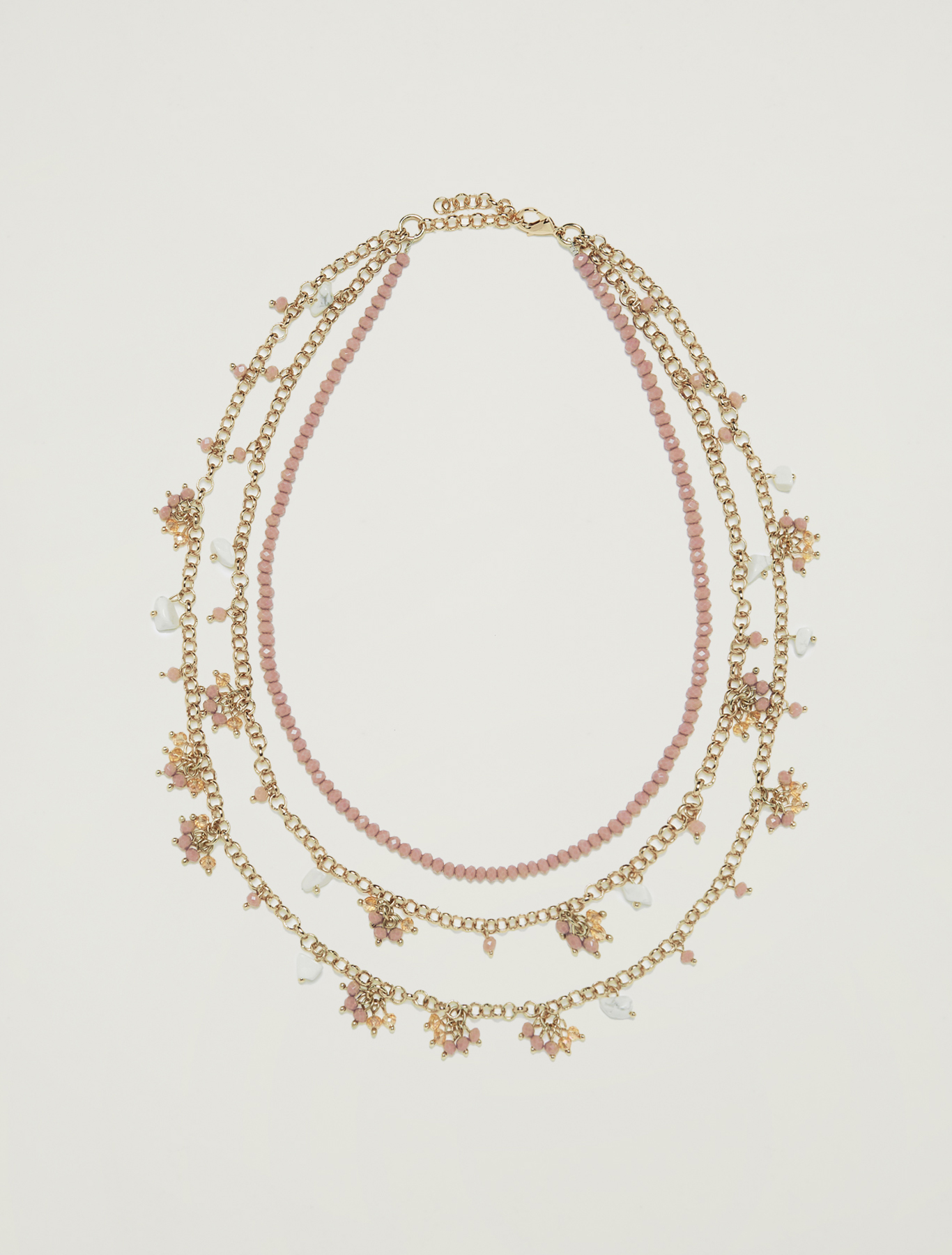 Clustered stone necklace, lilac - Pennyblack Clustered stone necklace - lilac - pennyblack