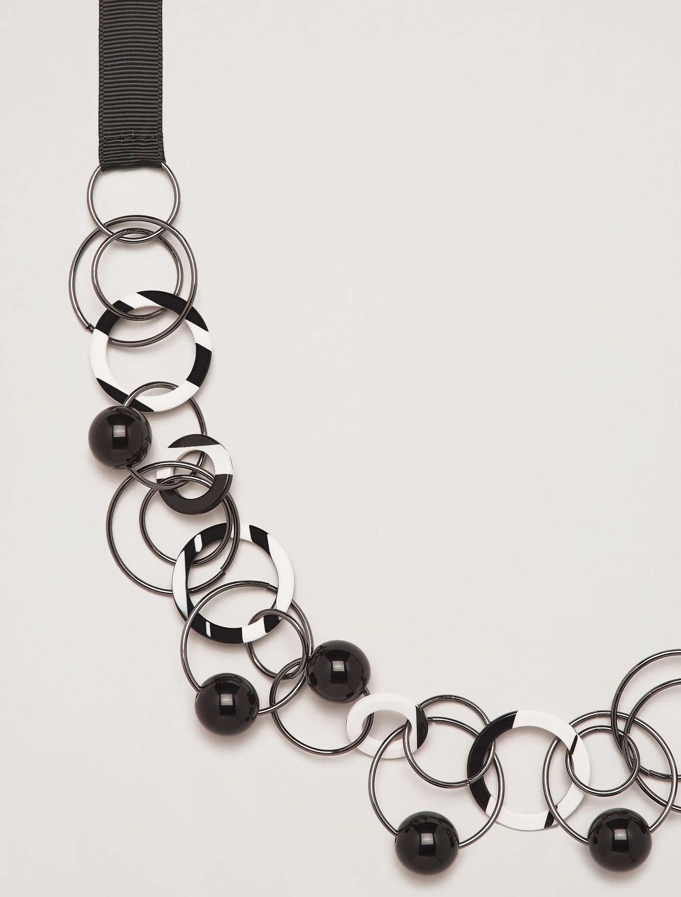 Necklace with rings and baubles, black - Pennyblack Necklace with rings and baubles - black - pennyblack