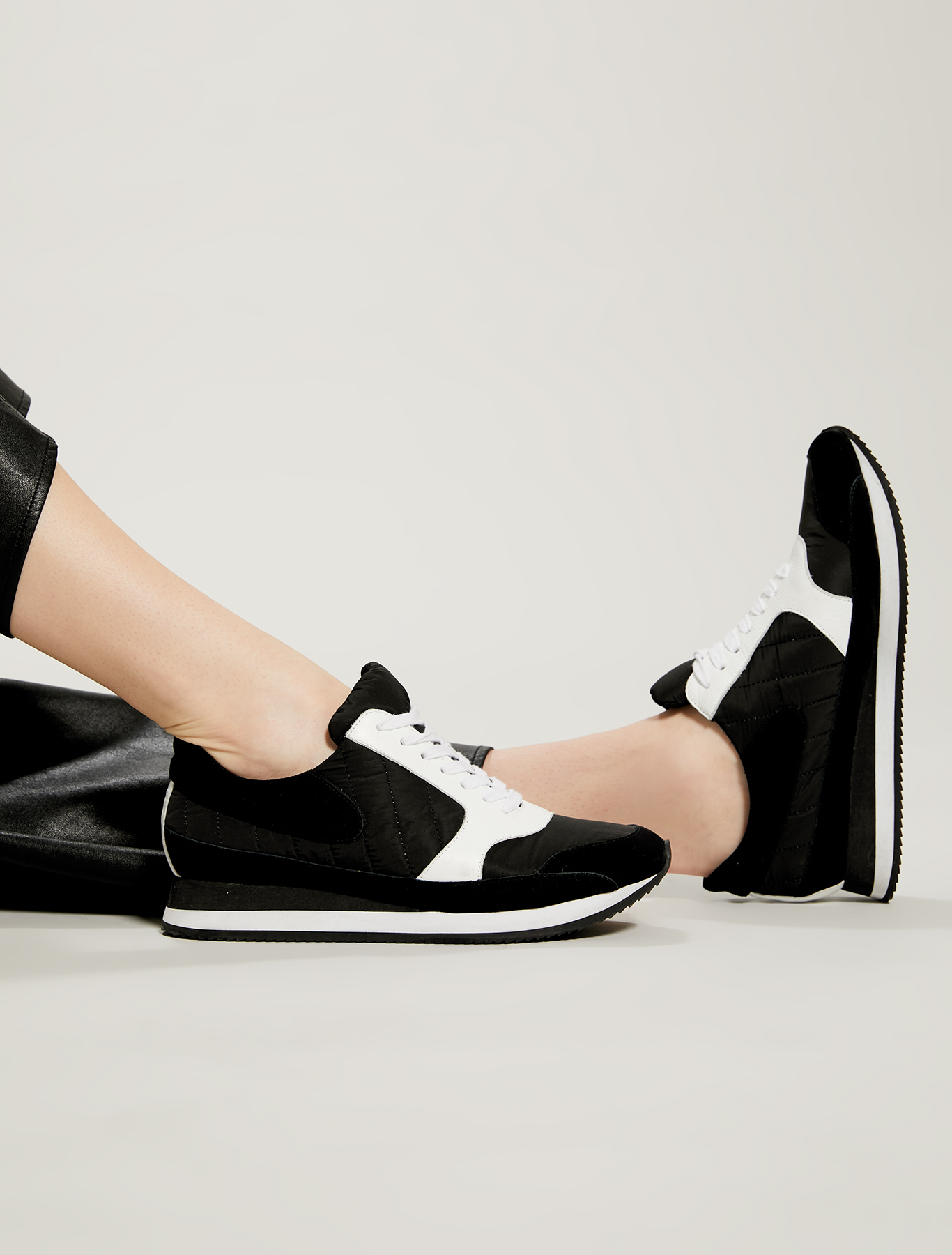 Sneakers in suede, leather and nylon, black - Pennyblack Sneakers in suede, leather and nylon - black - pennyblack