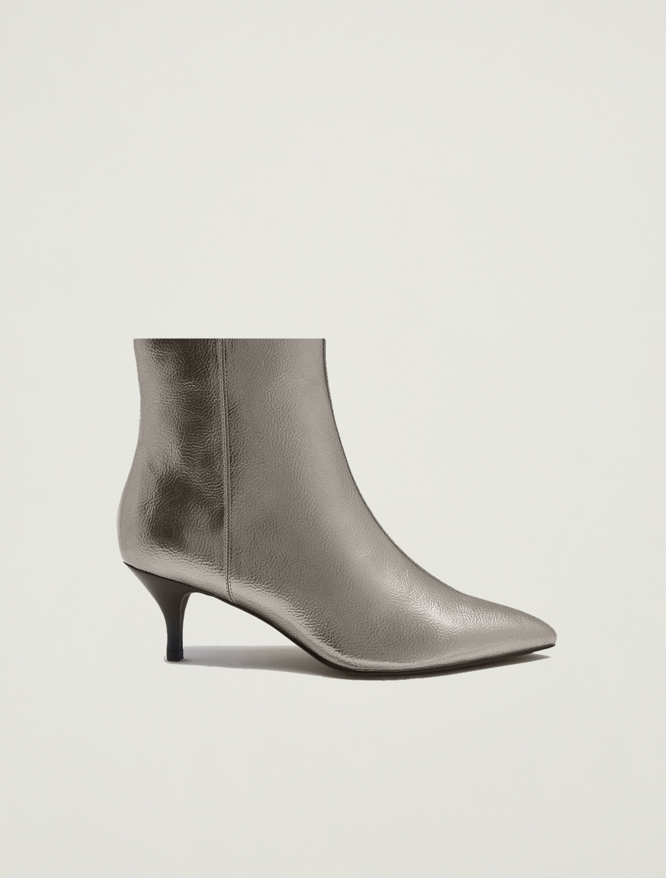 Laminated kitten heel boots, silver - Pennyblack Laminated kitten heel boots - silver - pennyblack
