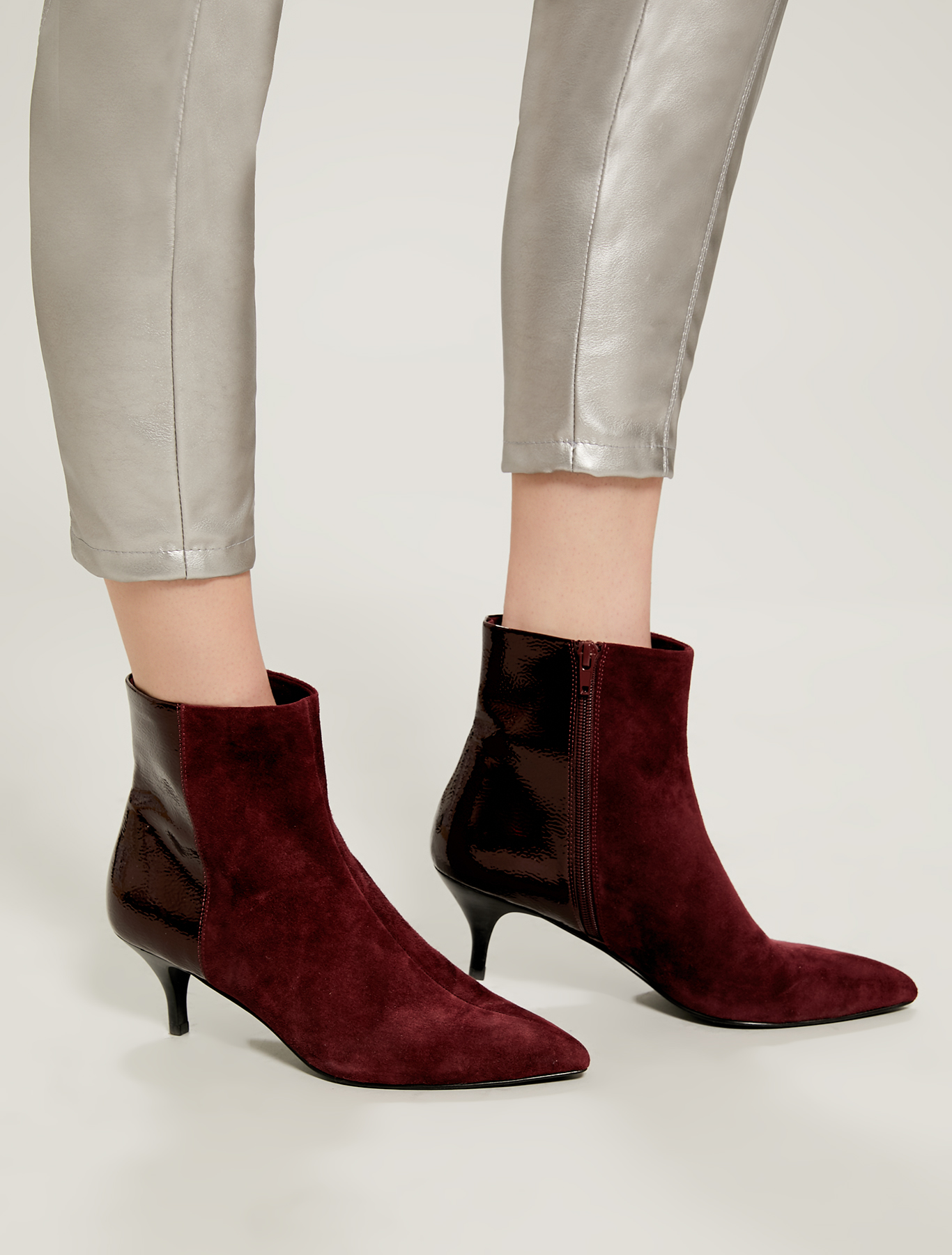 Stivaletti in suede e vernice, bordeaux - Pennyblack Stivaletti in suede e vernice - bordeaux - pennyblack