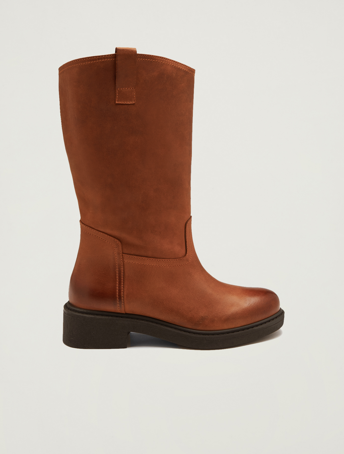 Leather biker boots, tan - Pennyblack Leather biker boots - tan - pennyblack