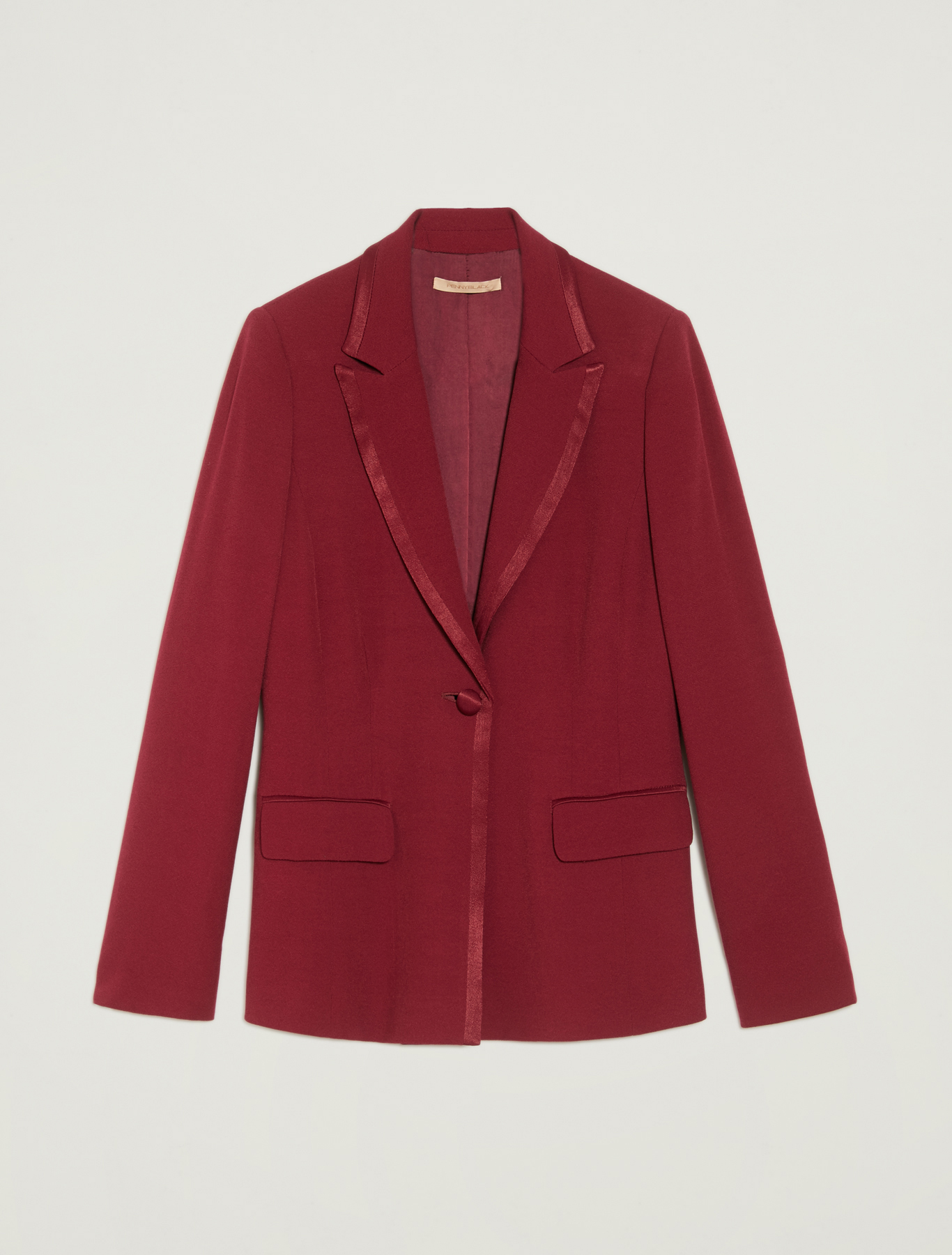 Crêpe tuxedo jacket, burgundy - Pennyblack Crêpe tuxedo jacket - burgundy - pennyblack