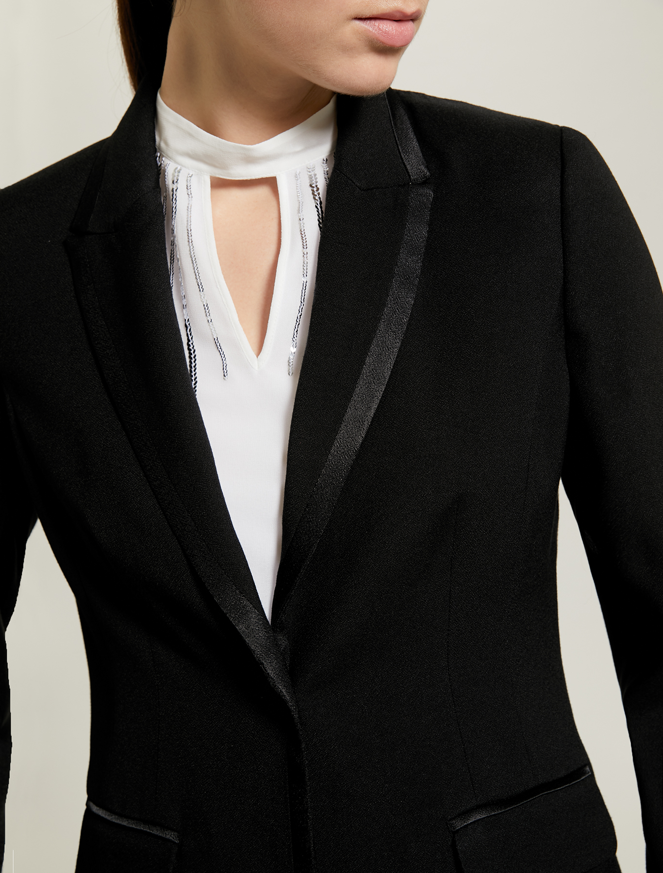 Crêpe tuxedo jacket, black - Pennyblack Crêpe tuxedo jacket - black - pennyblack