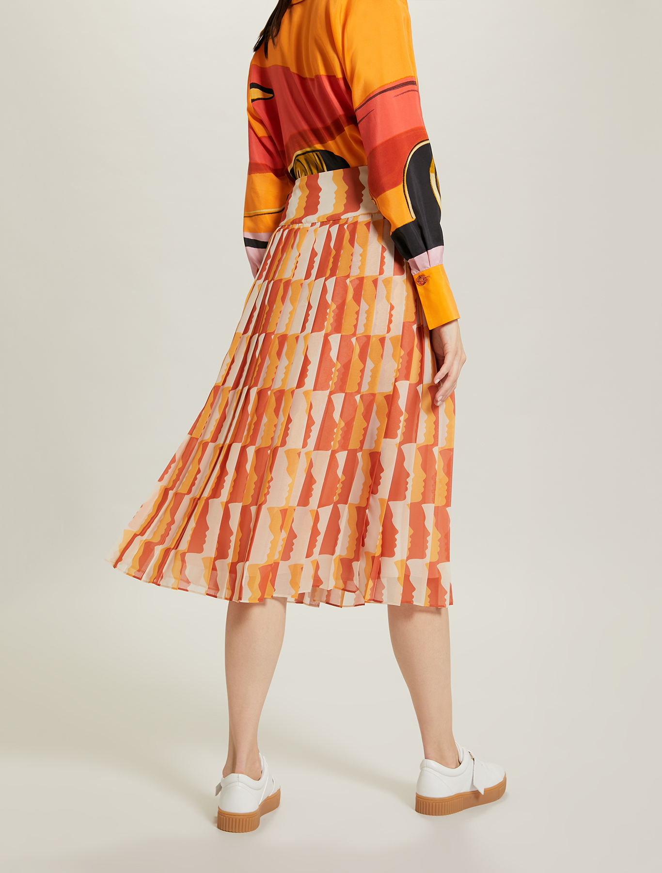 Sunset Road pleated skirt, terracotta pattern - Pennyblack Sunset Road pleated skirt - terracotta pattern - pennyblack