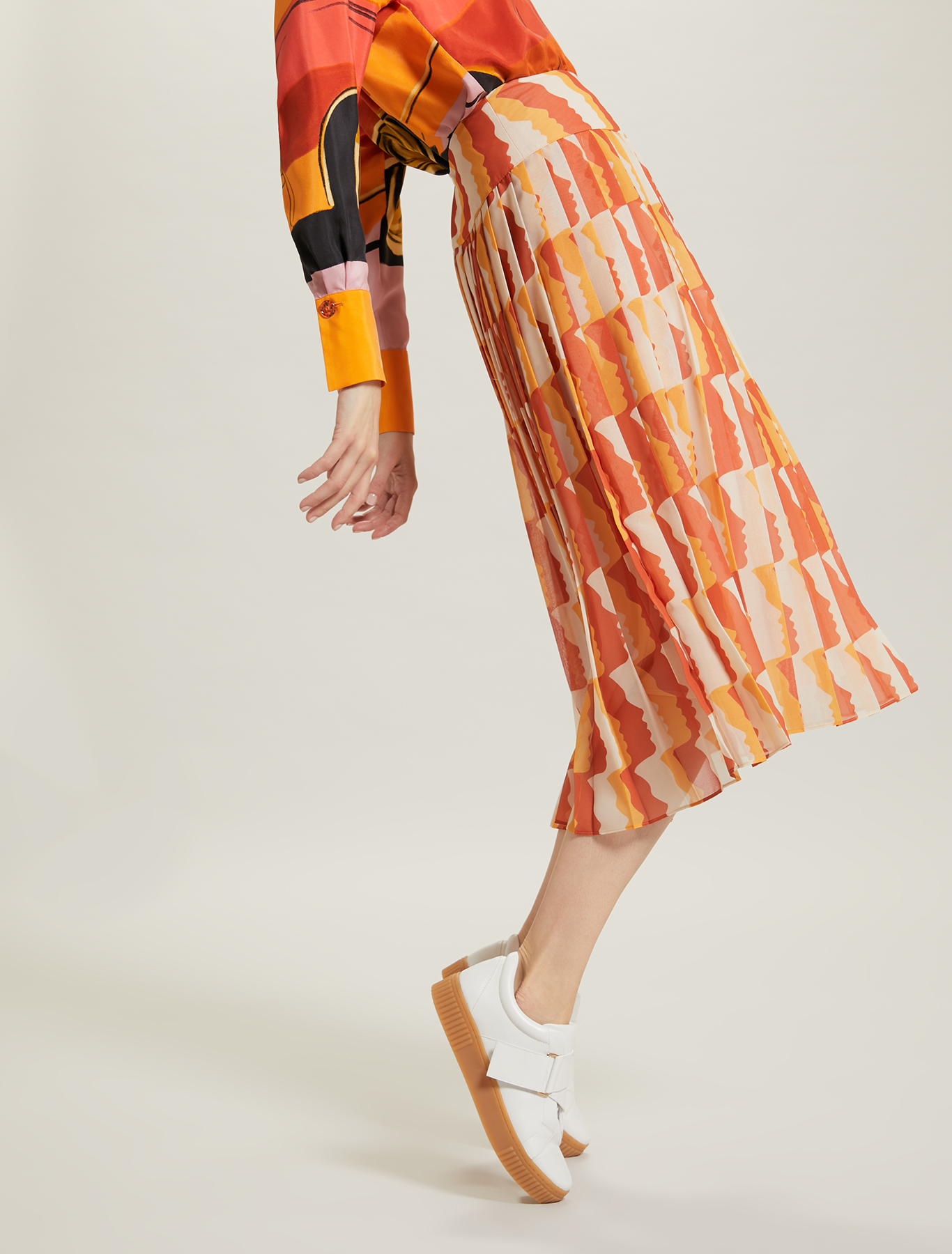 Sunset Road pleated skirt, terracotta pattern - Pennyblack Sunset Road pleated skirt - terracotta pattern - pennyblack