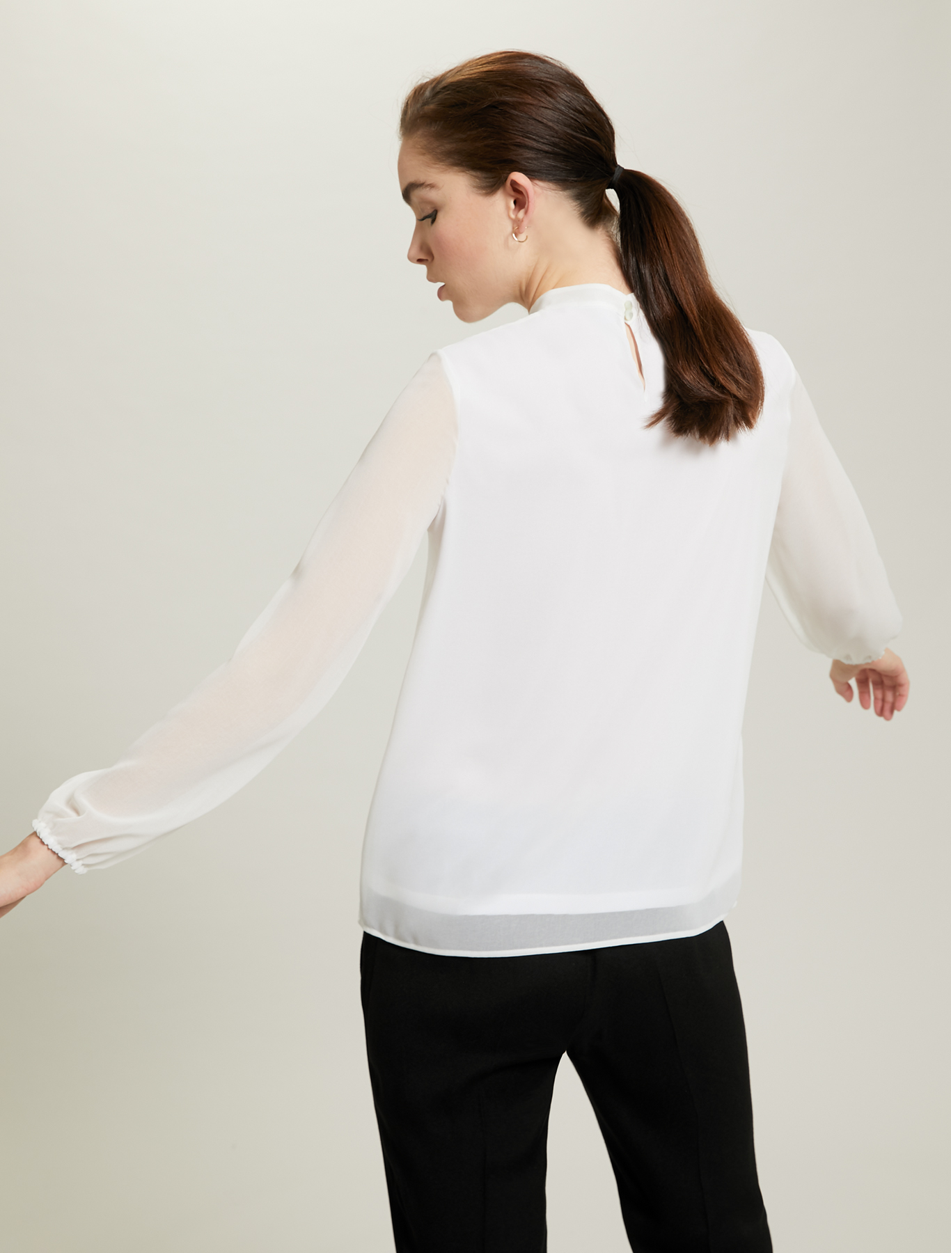 Sequinned georgette blouse, ivory - Pennyblack Sequinned georgette blouse - ivory - pennyblack
