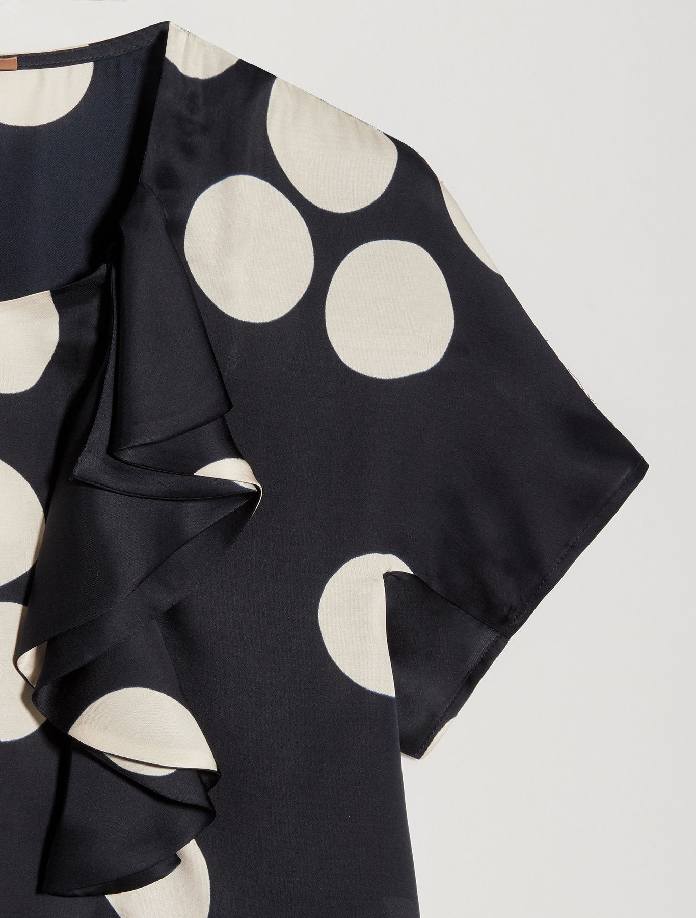 Maxi polka-dot blouse, midnight blue pattern - Pennyblack Maxi polka-dot blouse - midnight blue pattern - pennyblack