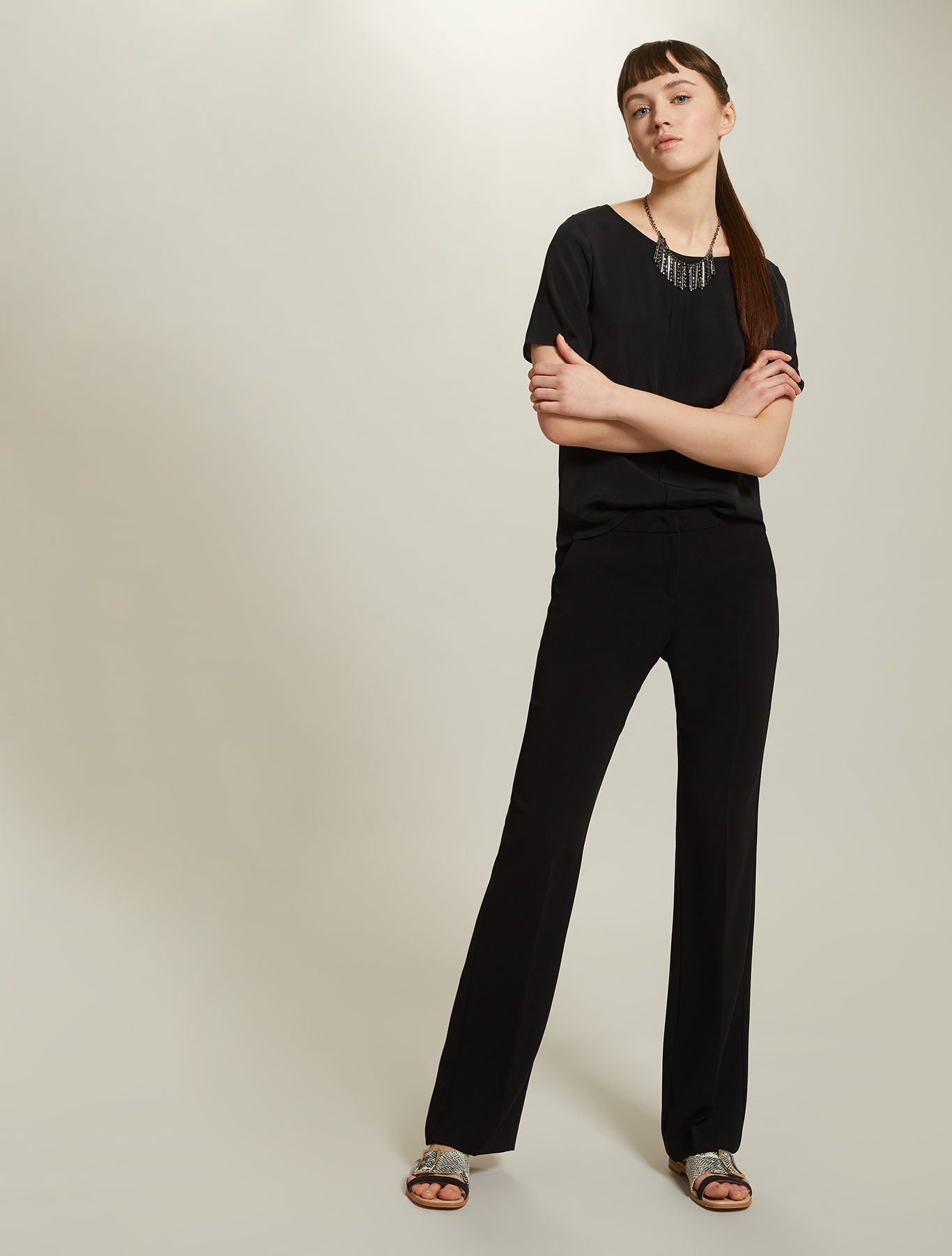 Crêpe de Chine blouse, black - Pennyblack Crêpe de Chine blouse - black - pennyblack