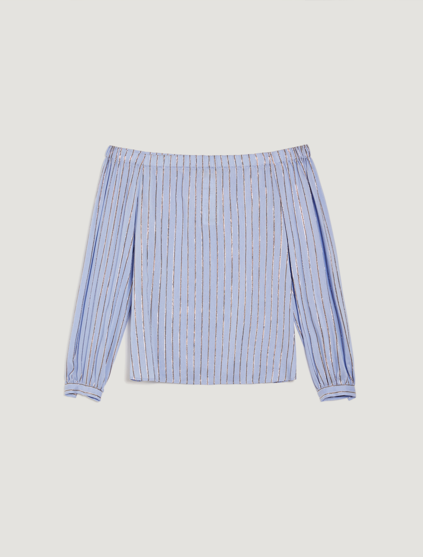 Lamé striped blouse, light blue pattern - Pennyblack Lamé striped blouse - light blue pattern - pennyblack