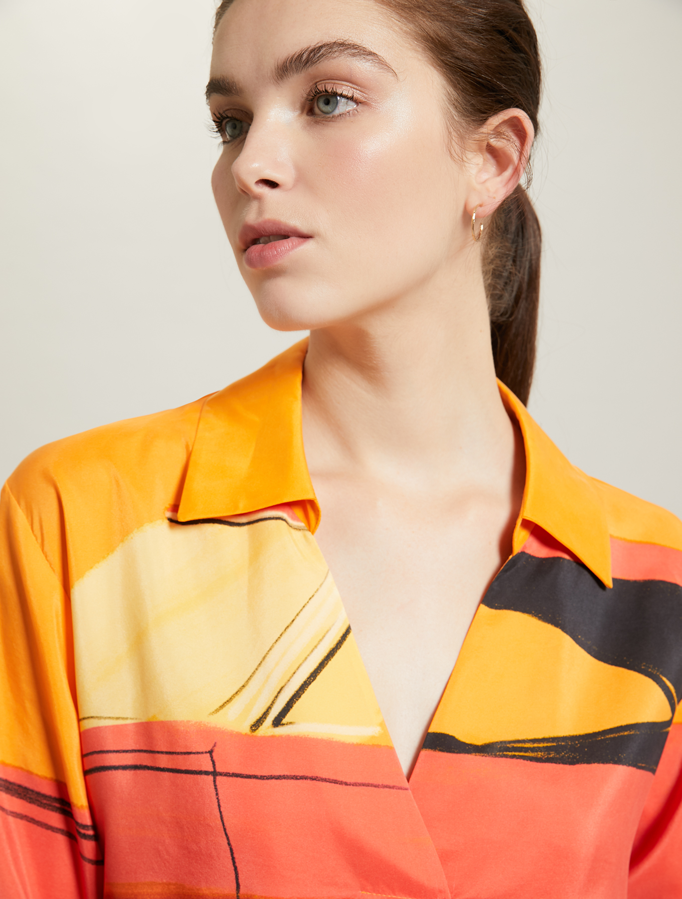 Sunset Road silk shirt, orange pattern - Pennyblack Sunset Road silk shirt - orange pattern - pennyblack