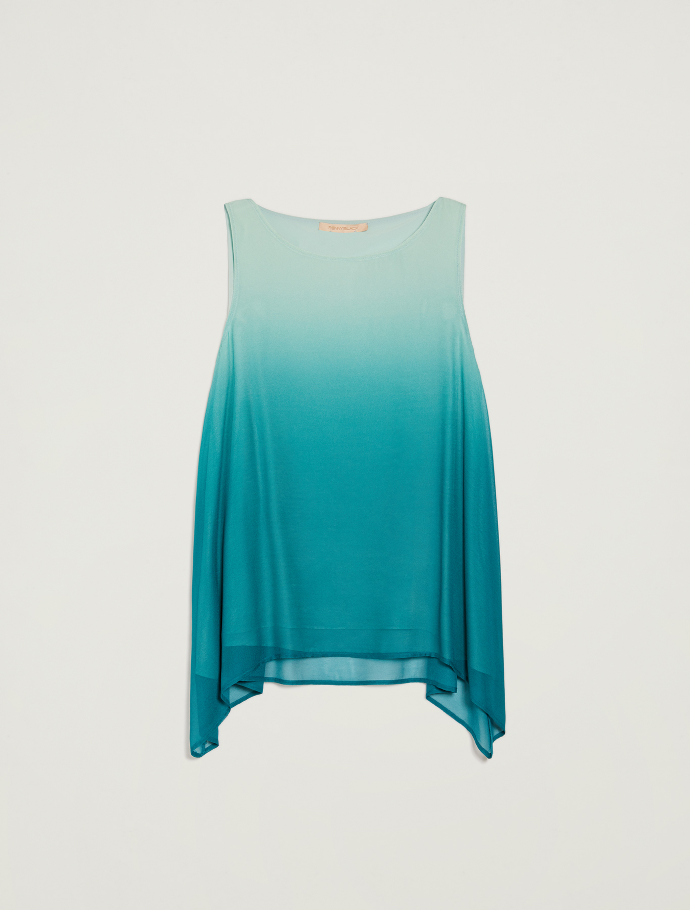Shaded georgette top, petrol green pattern - Pennyblack Shaded georgette top - petrol green pattern - pennyblack