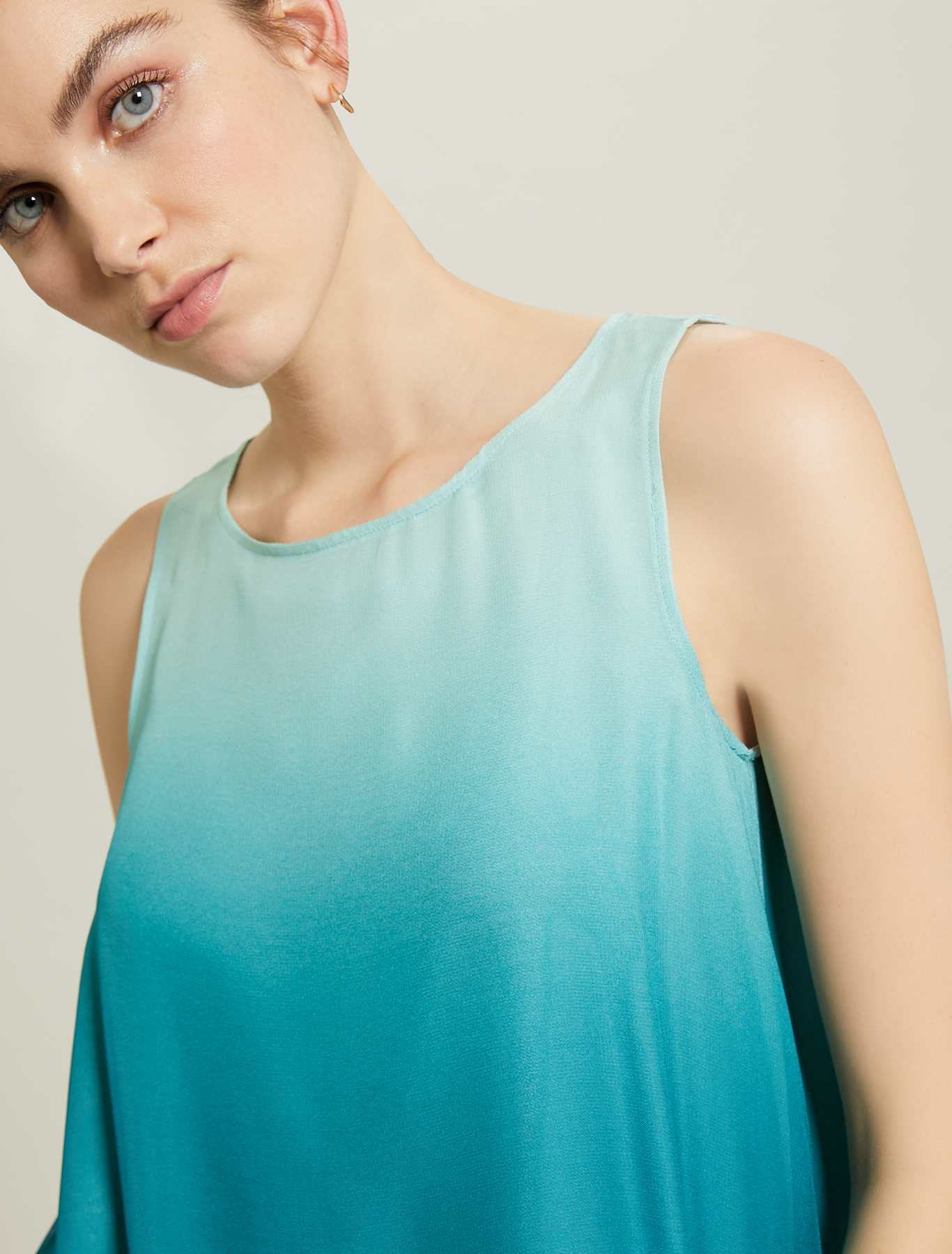 Shaded georgette top, petrol green pattern - Pennyblack Shaded georgette top - petrol green pattern - pennyblack