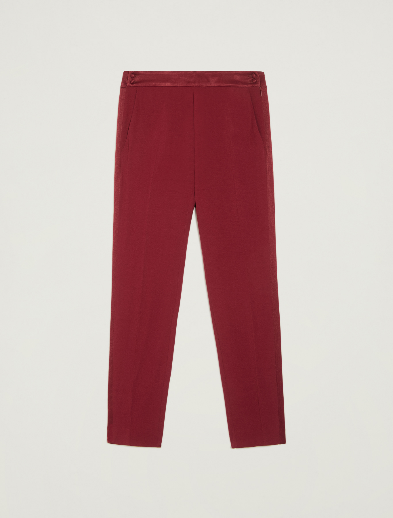 Crêpe tuxedo trousers, burgundy - Pennyblack Crêpe tuxedo trousers - burgundy - pennyblack