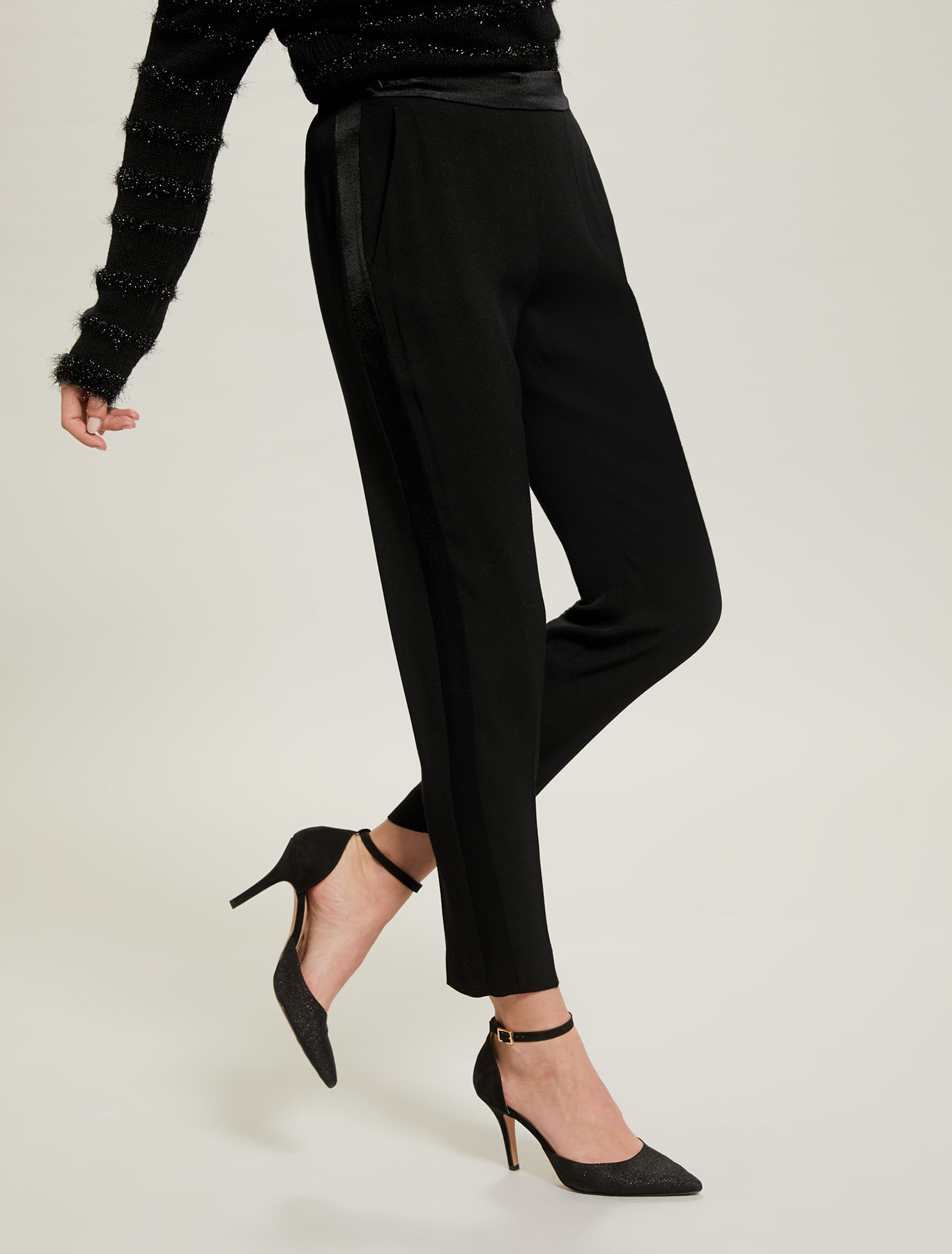 Crêpe tuxedo trousers, black - Pennyblack Crêpe tuxedo trousers - black - pennyblack