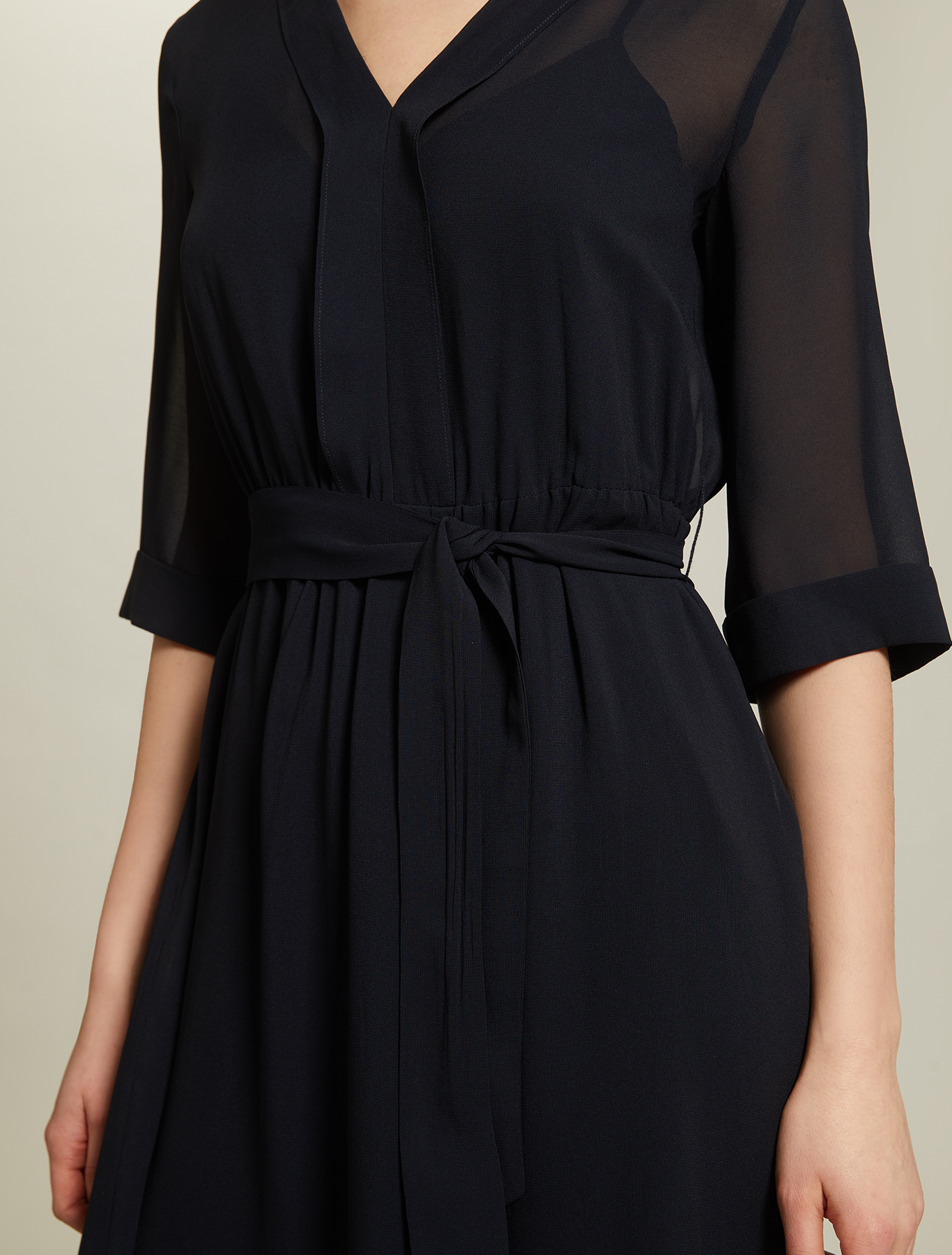 Long georgette dress, midnight blue - Pennyblack Long georgette dress - midnight blue - pennyblack