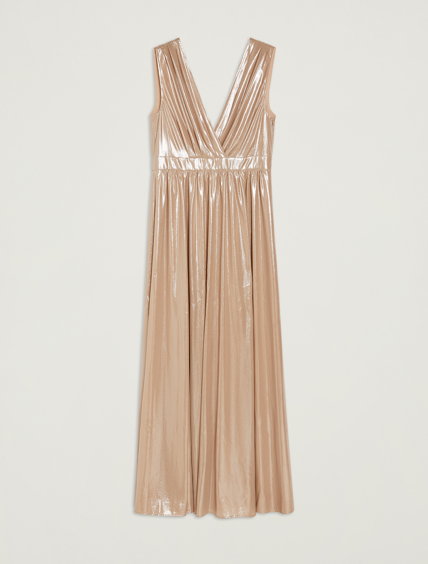 Dress in metallic georgette, beige - Pennyblack Dress in metallic georgette - beige - pennyblack