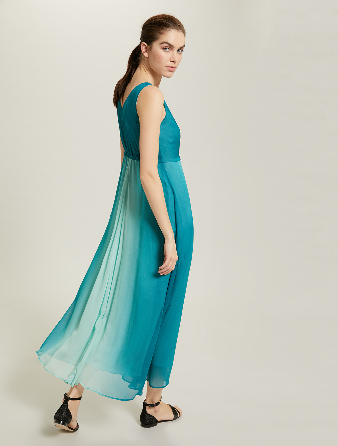 Shaded georgette dress, petrol green pattern - Pennyblack Shaded georgette dress - petrol green pattern - pennyblack