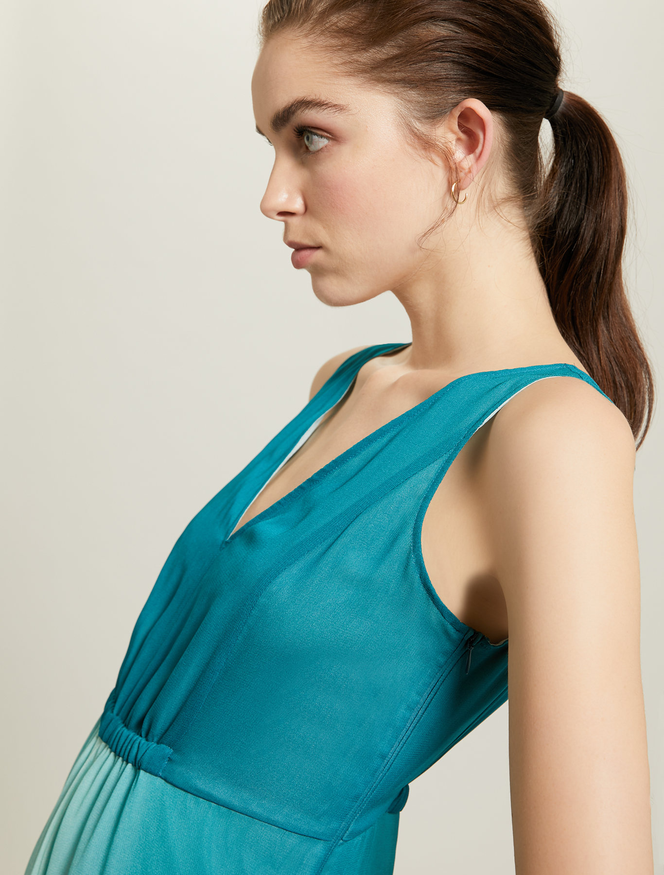 Shaded georgette dress, petrol green pattern - Pennyblack Shaded georgette dress - petrol green pattern - pennyblack