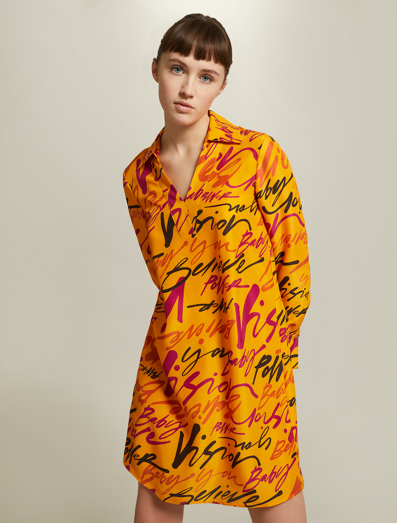 Sunset Road silk dress, tangerine pattern - Pennyblack Sunset Road silk dress - tangerine pattern - pennyblack