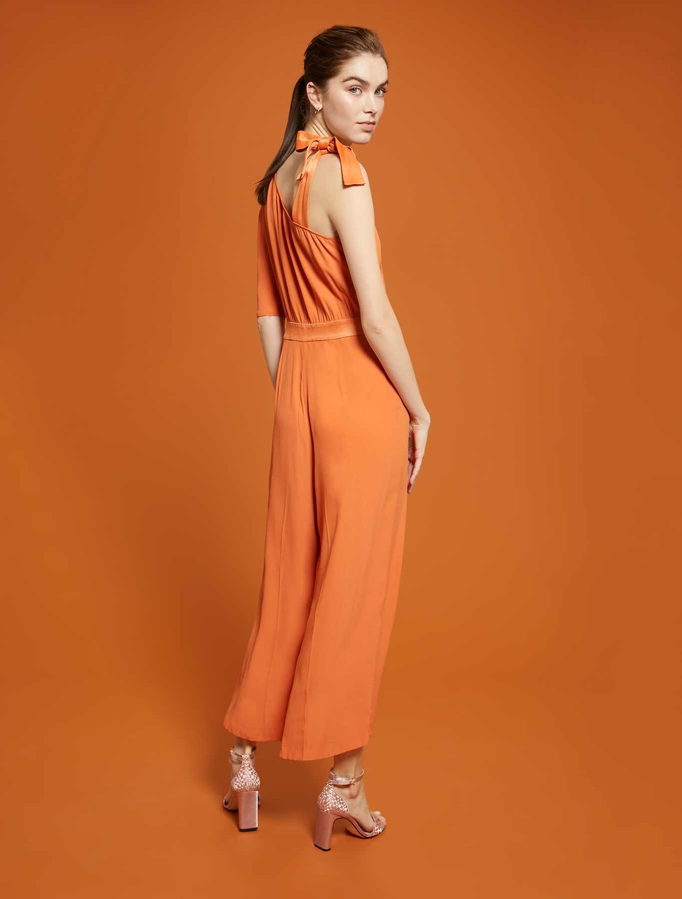 Tuta monospalla in envers satin, arancio - Pennyblack Tuta monospalla in envers satin - arancio - pennyblack