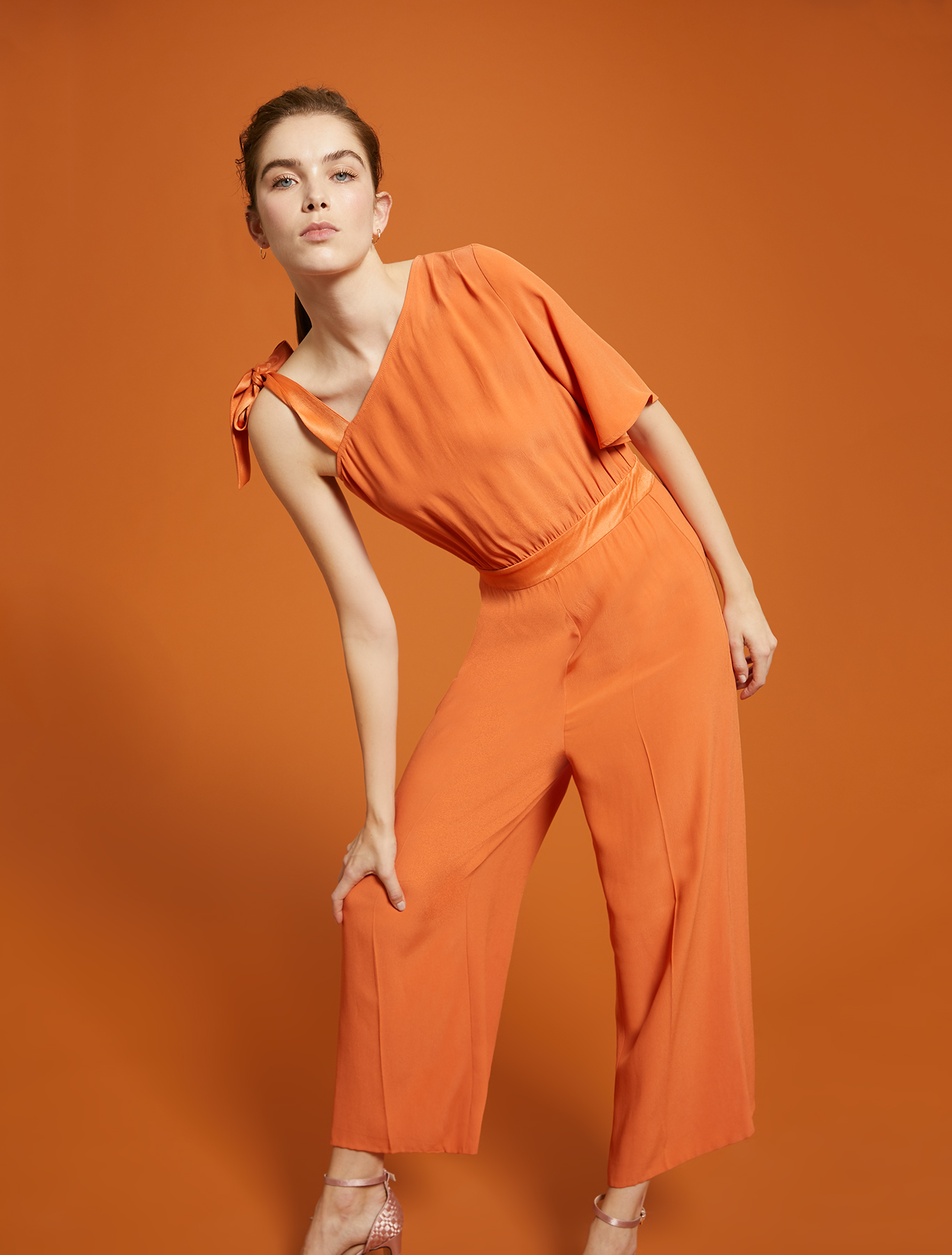Tuta monospalla in envers satin, arancio - Pennyblack Tuta monospalla in envers satin - arancio - pennyblack