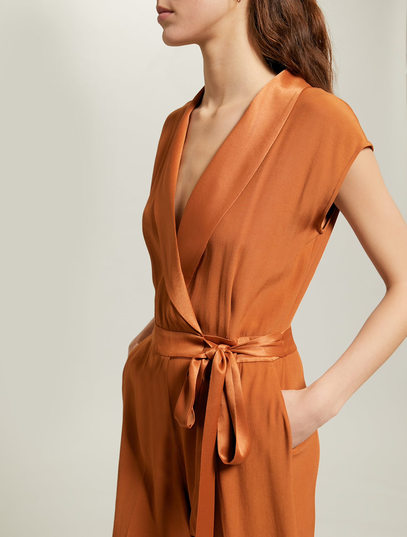 Envers satin jumpsuit, brown - Pennyblack Envers satin jumpsuit - brown - pennyblack