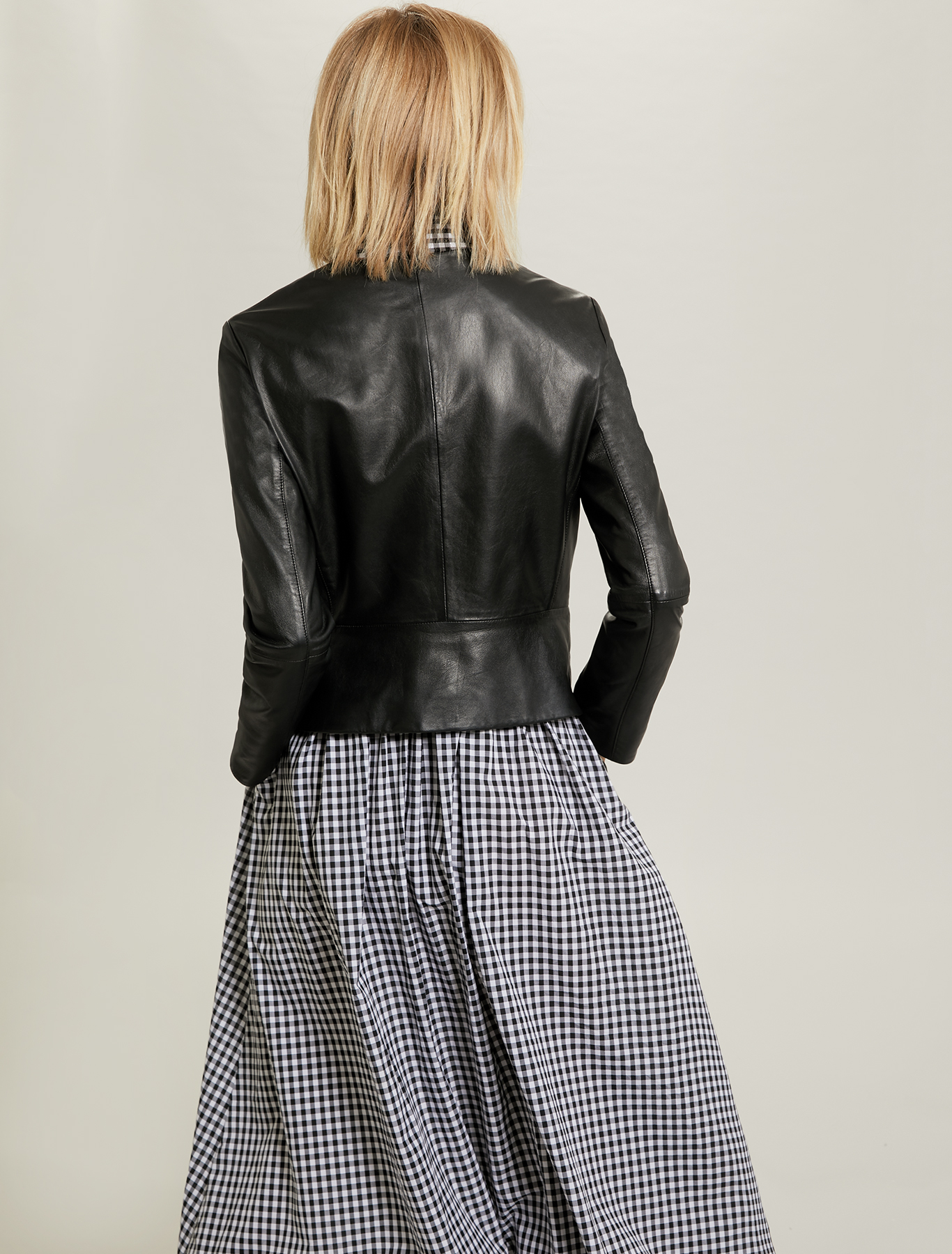 Slim nappa leather jacket, black - Pennyblack Slim nappa leather jacket - black - pennyblack