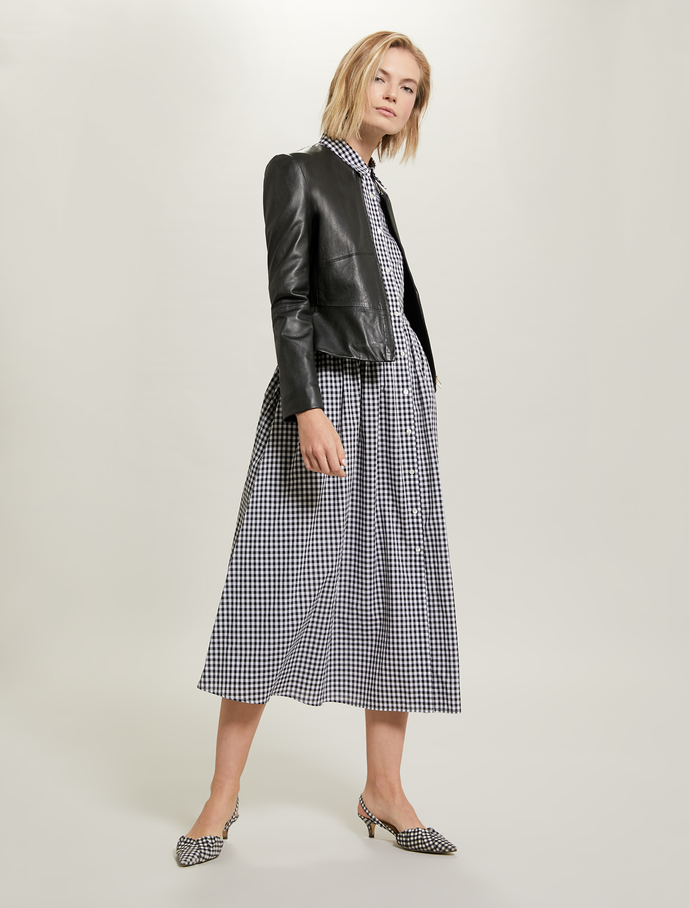 Slim nappa leather jacket, black - Pennyblack Slim nappa leather jacket - black - pennyblack