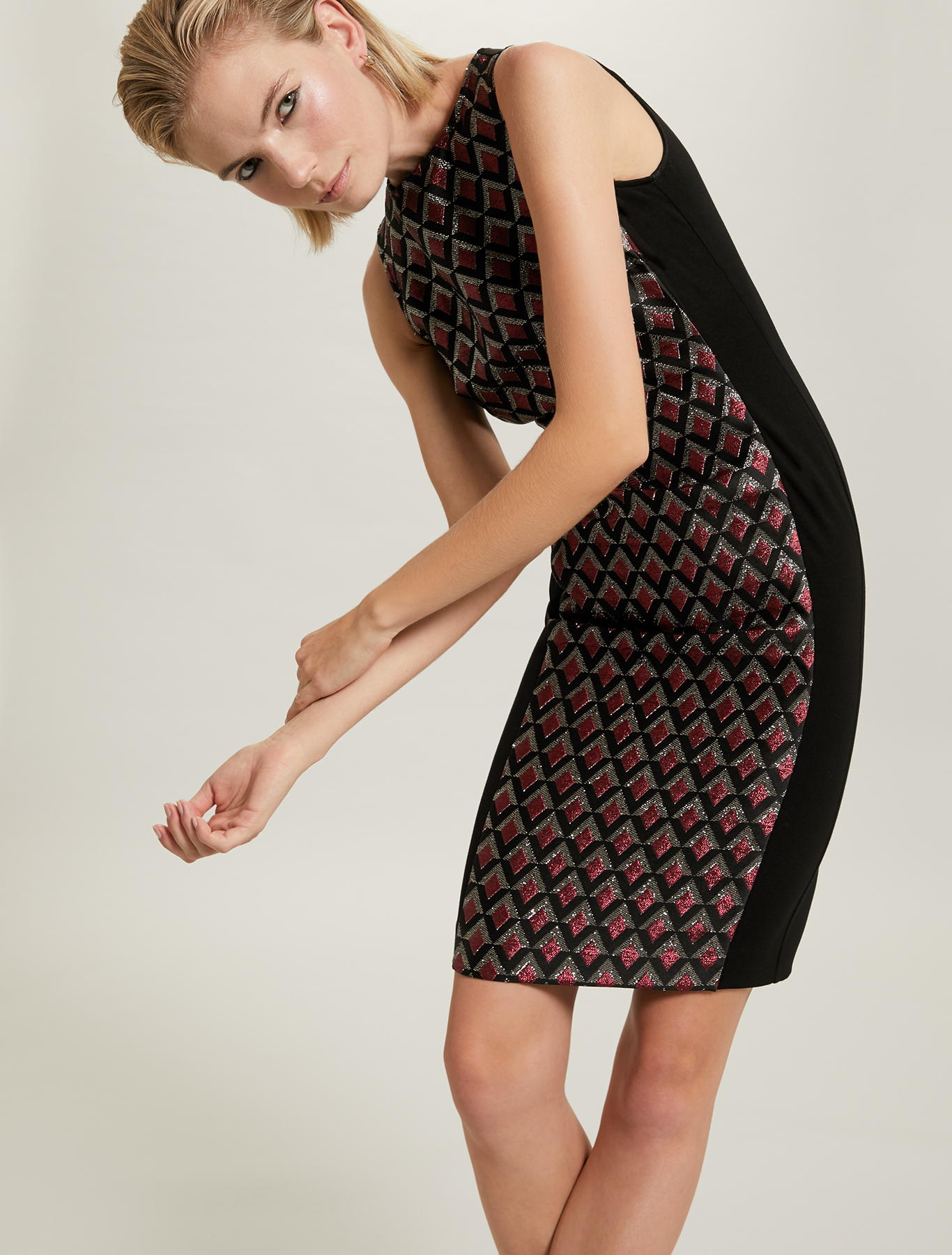 Lamé jacquard dress, black - Pennyblack Lamé jacquard dress - black - pennyblack