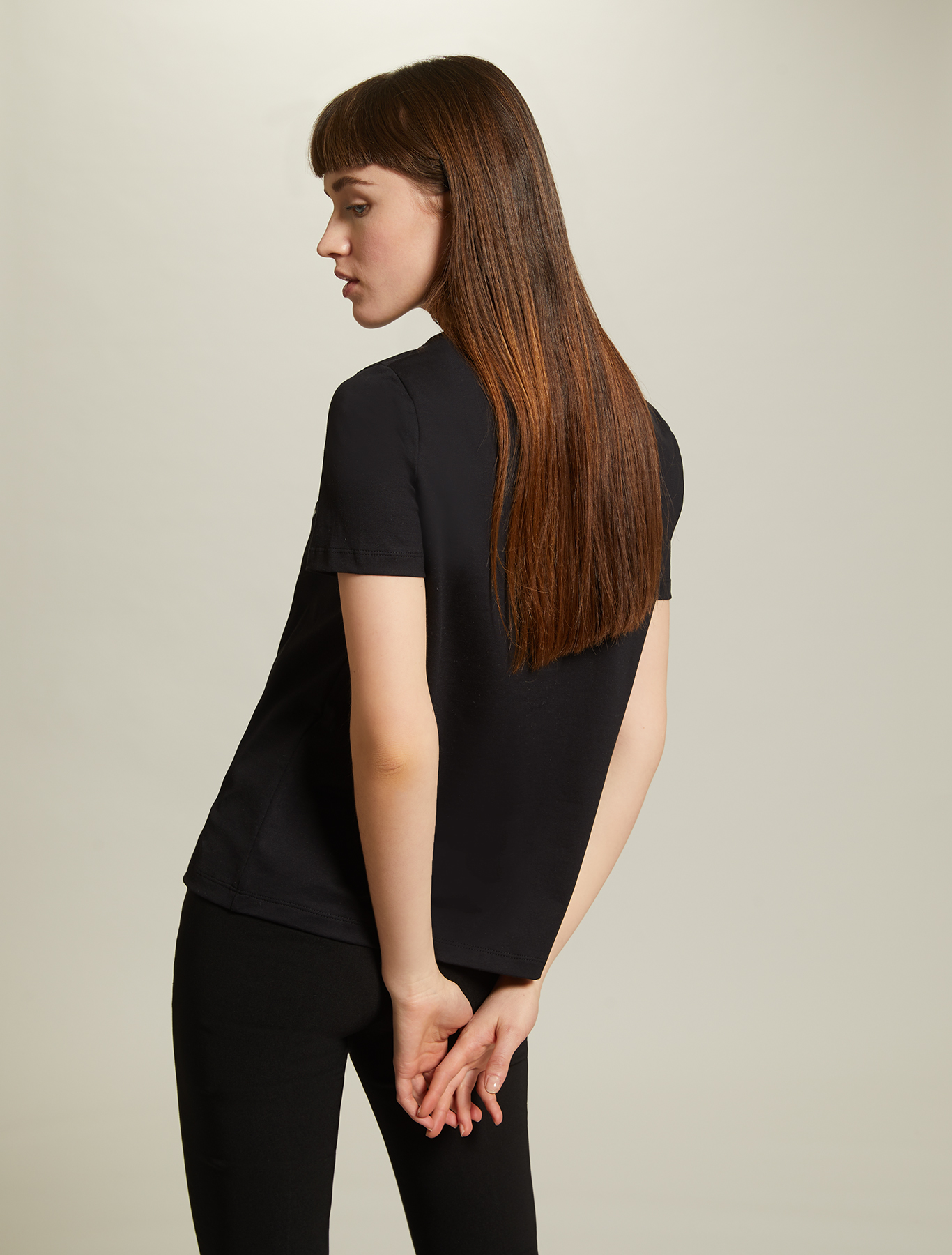 Cotton T-shirt with lettering, black - Pennyblack Cotton T-shirt with lettering - black - pennyblack