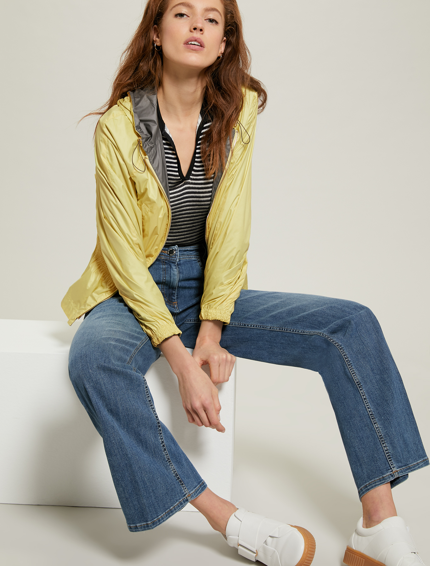 Reversible jacket in technical fabric, sunshine yellow - Pennyblack Reversible jacket in technical fabric - sunshine yellow - pennyblack
