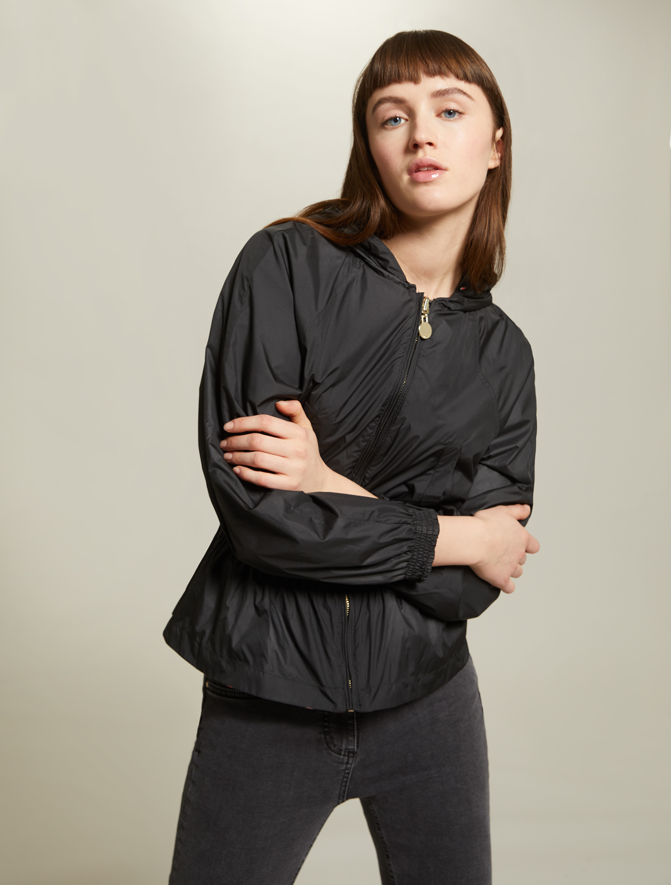 Reversible jacket in technical fabric, black pattern - Pennyblack Reversible jacket in technical fabric - black pattern - pennyblack