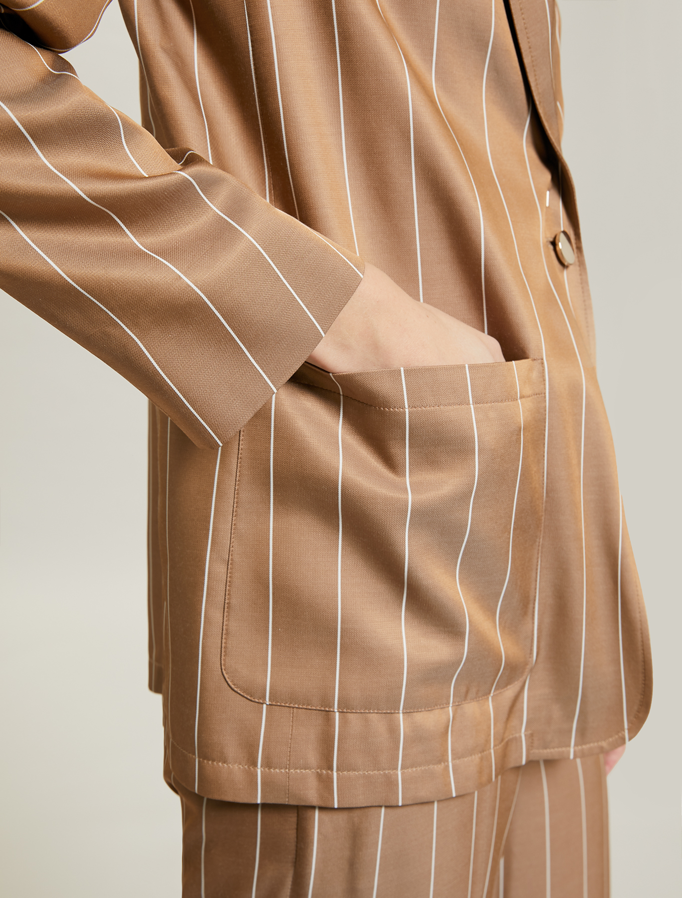 Fluid pinstriped blazer, dove-grey pattern - Pennyblack Fluid pinstriped blazer - dove-grey pattern - pennyblack