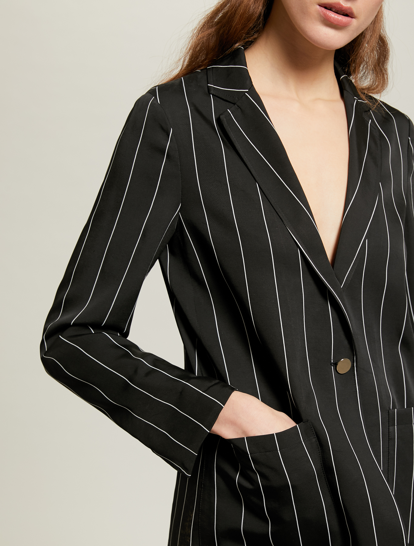 Fluid pinstriped blazer, black pattern - Pennyblack Fluid pinstriped blazer - black pattern - pennyblack