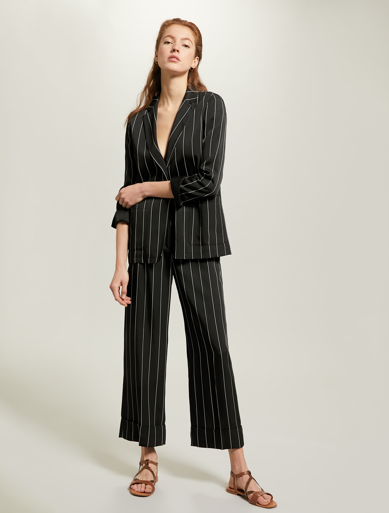 Fluid pinstriped blazer, black pattern - Pennyblack Fluid pinstriped blazer - black pattern - pennyblack