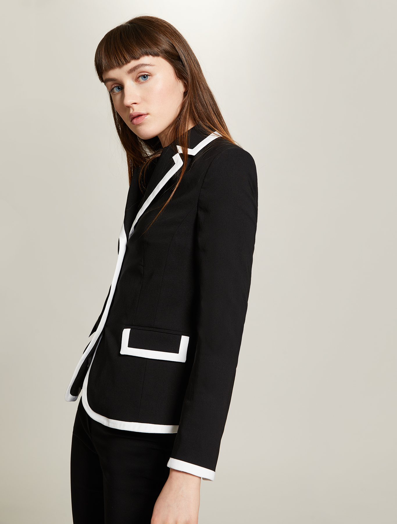 Blazer with contrasting borders, black - Pennyblack Blazer with contrasting borders - black - pennyblack