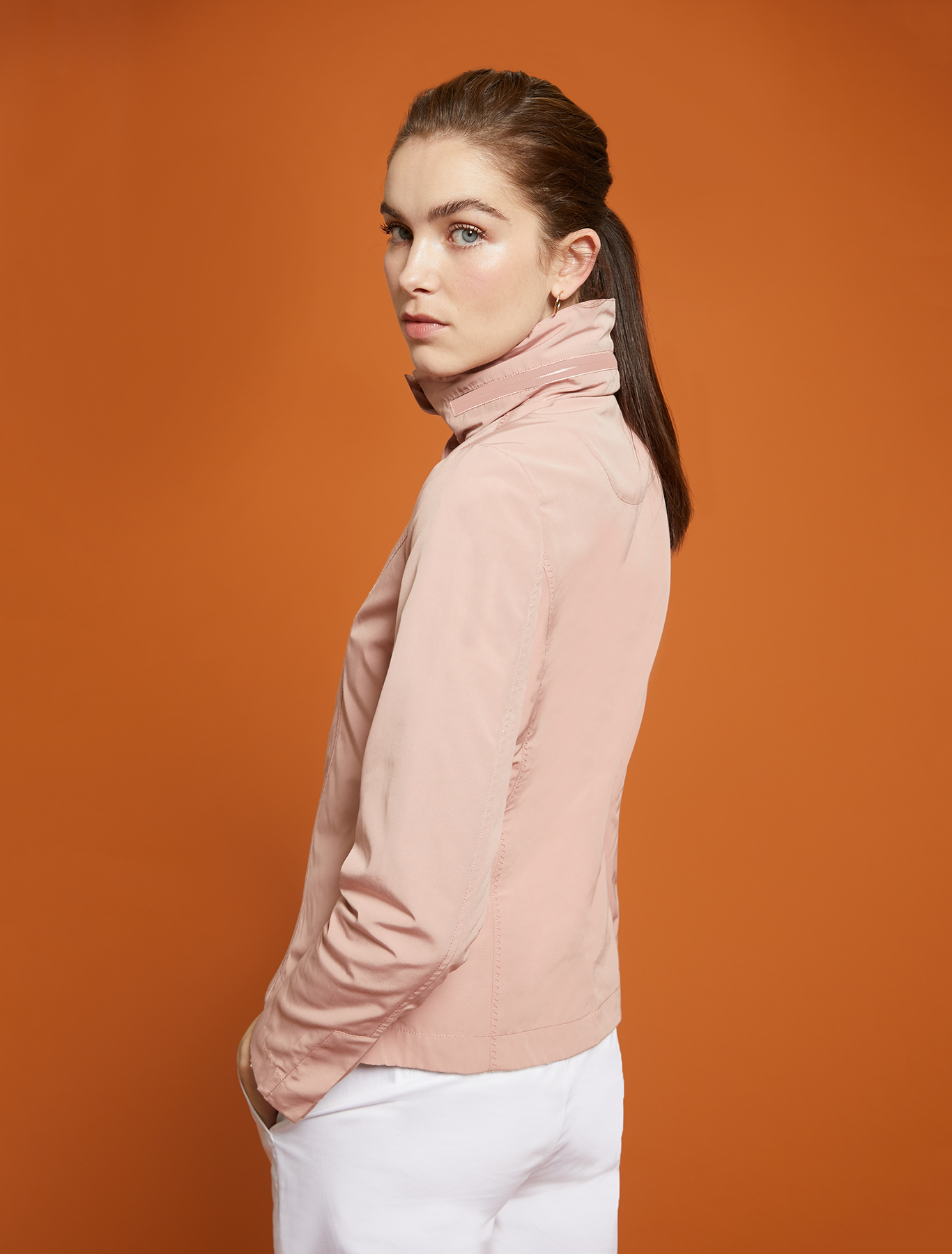Slim jacket in technical cotton, pink - Pennyblack Slim jacket in technical cotton - pink - pennyblack