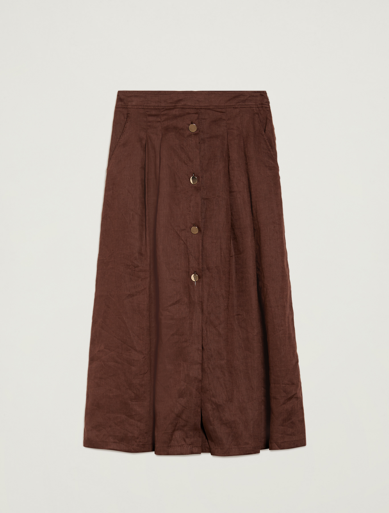 Pure linen culottes, brown - Pennyblack Pure linen culottes - brown - pennyblack