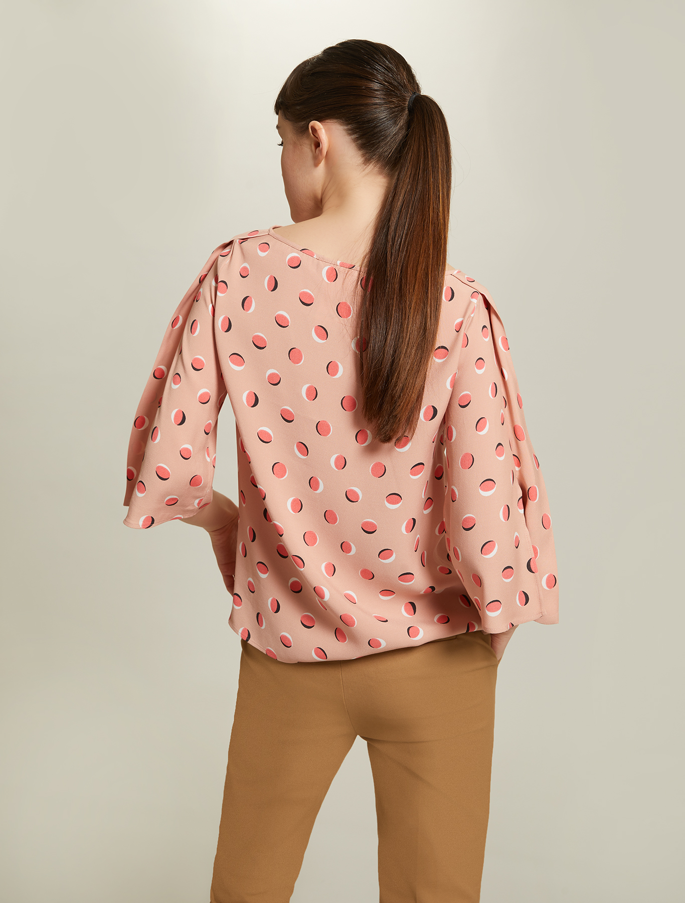 Polka dot sablé blouse, rose pink pattern - Pennyblack Polka dot sablé blouse - rose pink pattern - pennyblack