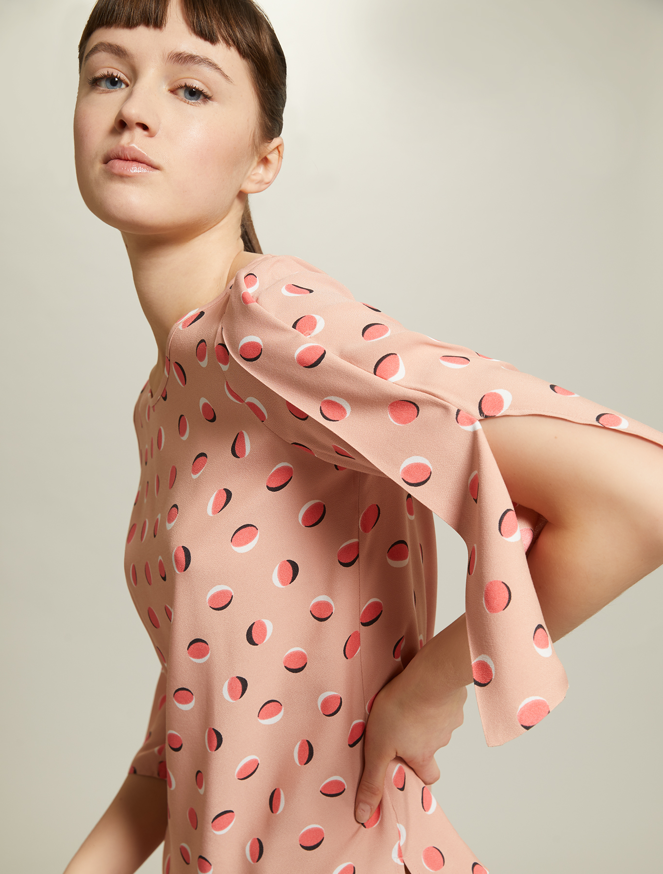 Polka dot sablé blouse, rose pink pattern - Pennyblack Polka dot sablé blouse - rose pink pattern - pennyblack