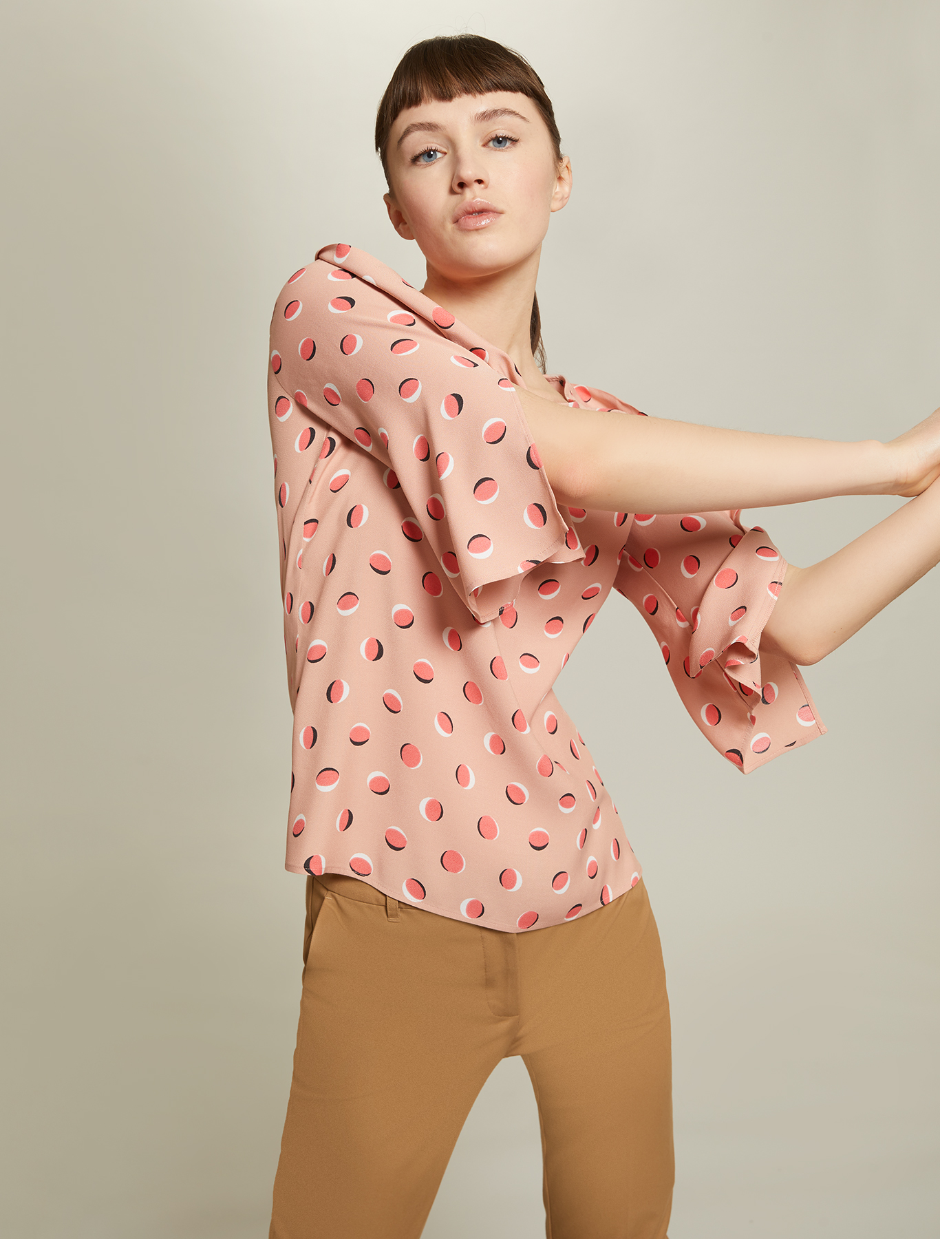 Polka dot sablé blouse, rose pink pattern - Pennyblack Polka dot sablé blouse - rose pink pattern - pennyblack