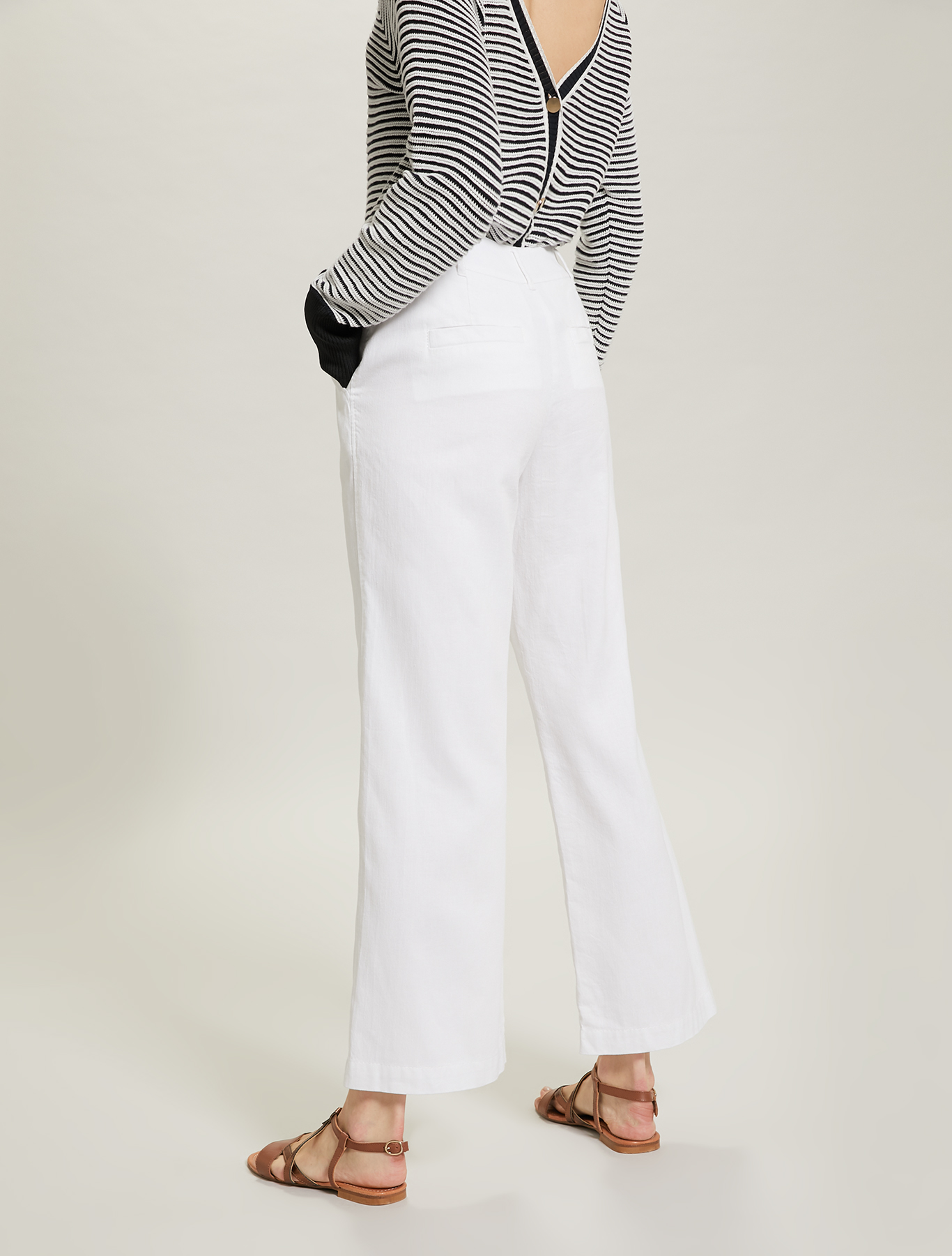 Linen and cotton trousers, white - Pennyblack Linen and cotton trousers - white - pennyblack